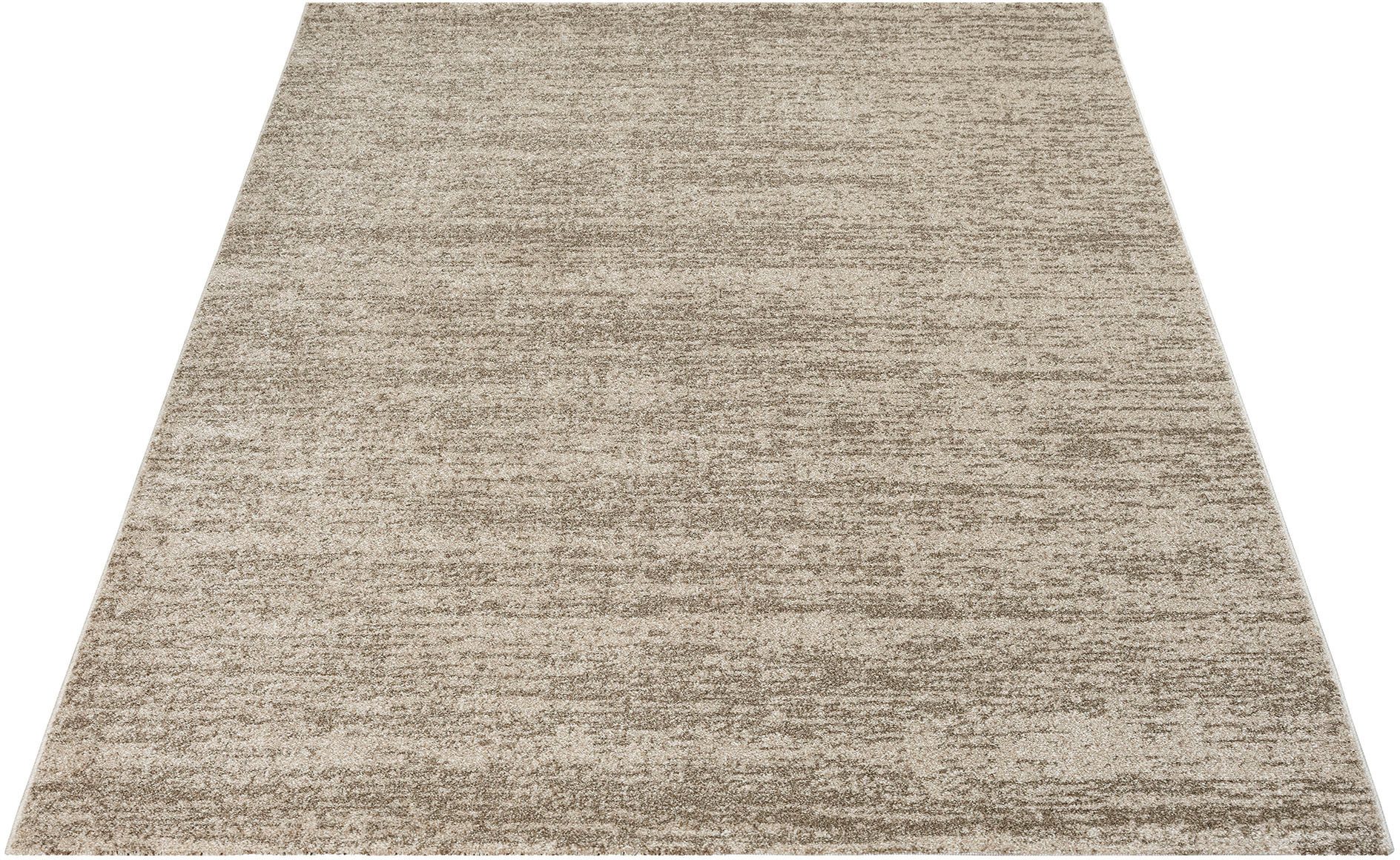 Sanat Teppich "Oslo" rechteckig 10 mm Höhe meliert robuster Kurzflor, Wohnz günstig online kaufen