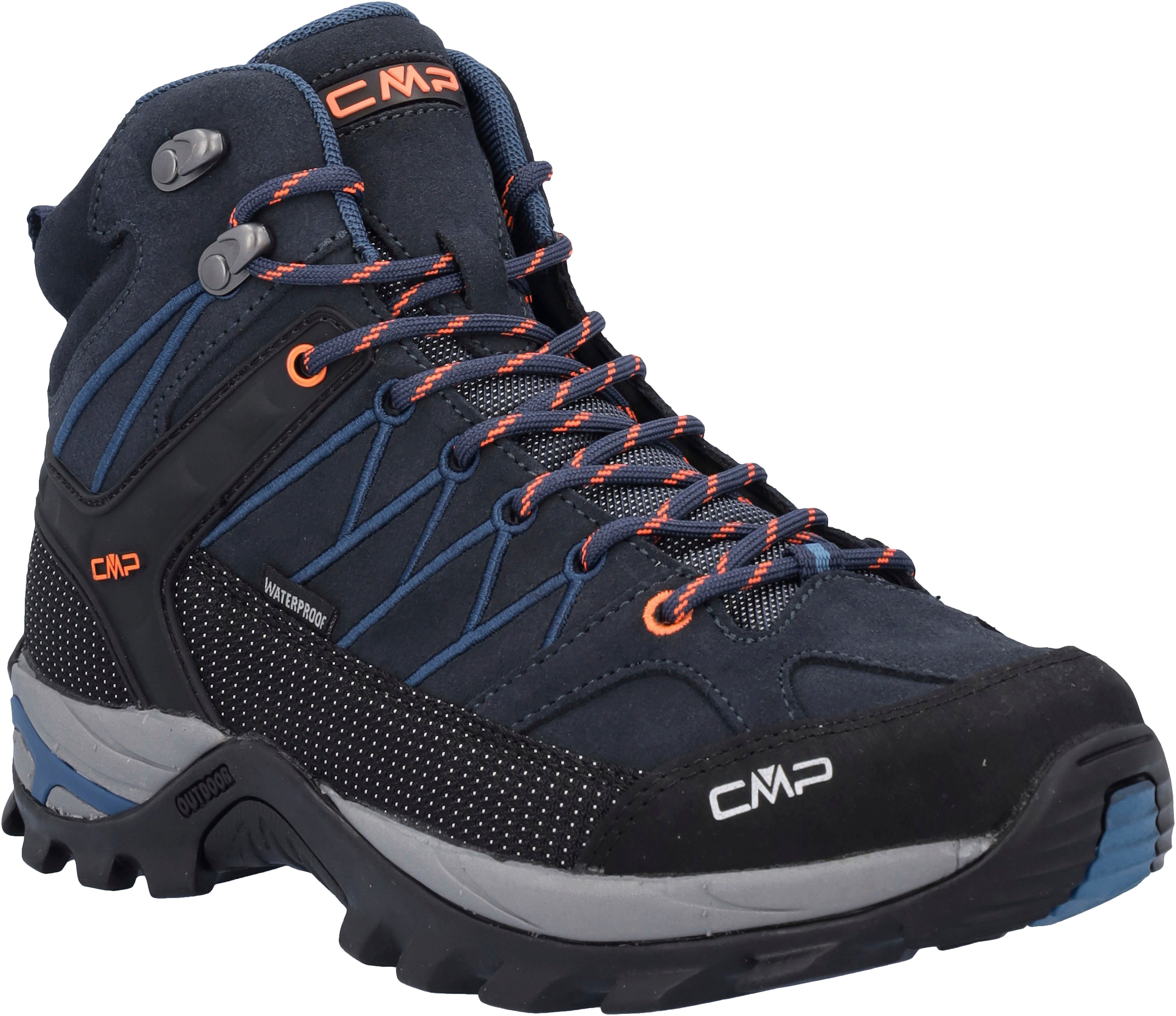 blau-orange Waterproof Wanderschuh Rigel wasserdicht CMP Mid