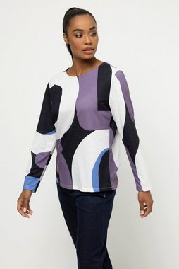 Gina Laura Rundhalsshirt Shirt XL-Monogramm Rundhals Langarm