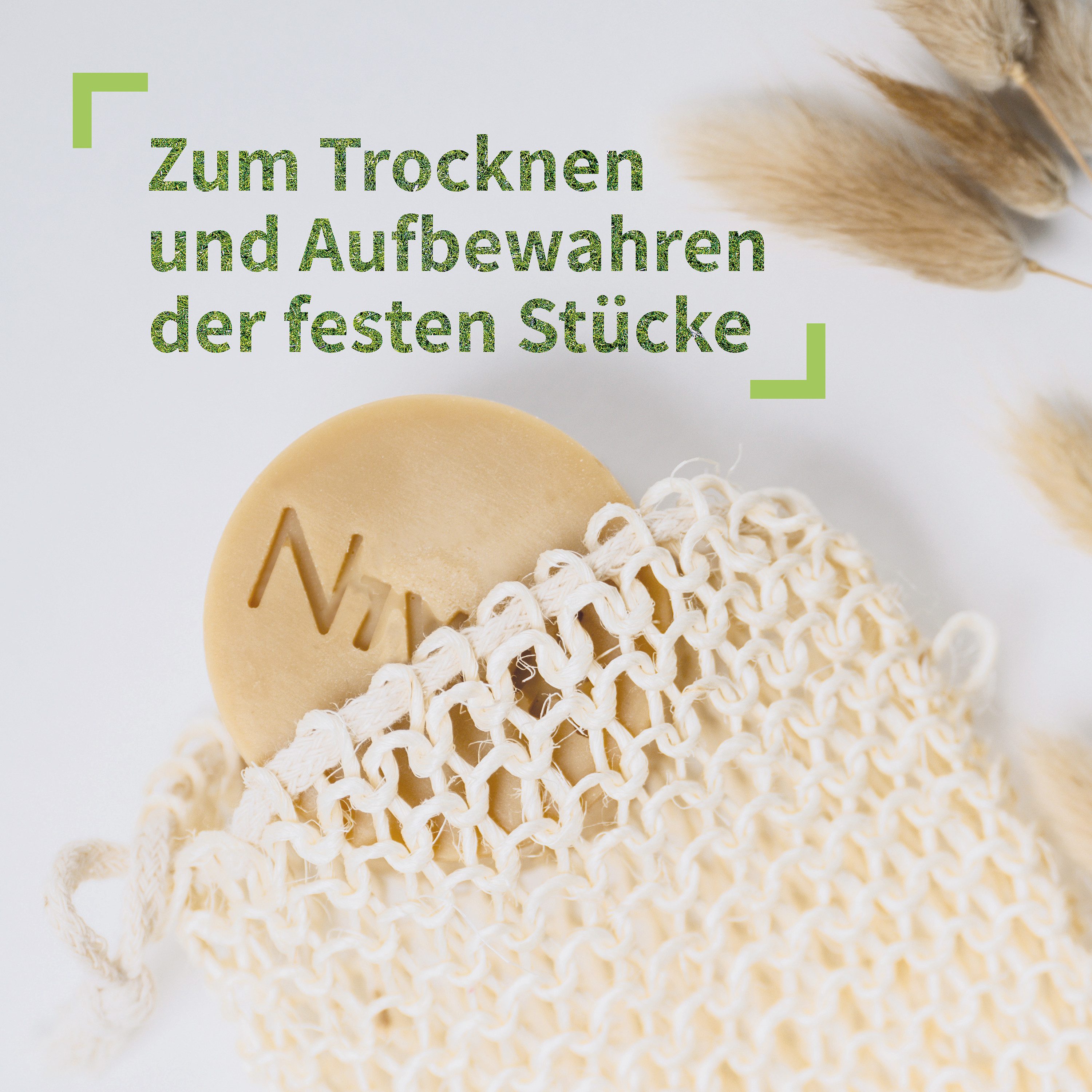 Niyok Seifenschale Seifensäckchen, Sisal Pflanzenfasern für feste Dusche & Shampoo, aus 100% Pflanzenfasern, Plastikfrei