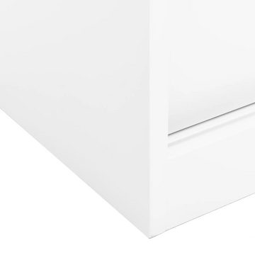 vidaXL Aktenschrank Aktenschrank Schrank abschließbar Büroschrank mit Schiebetür Weiß 90x4