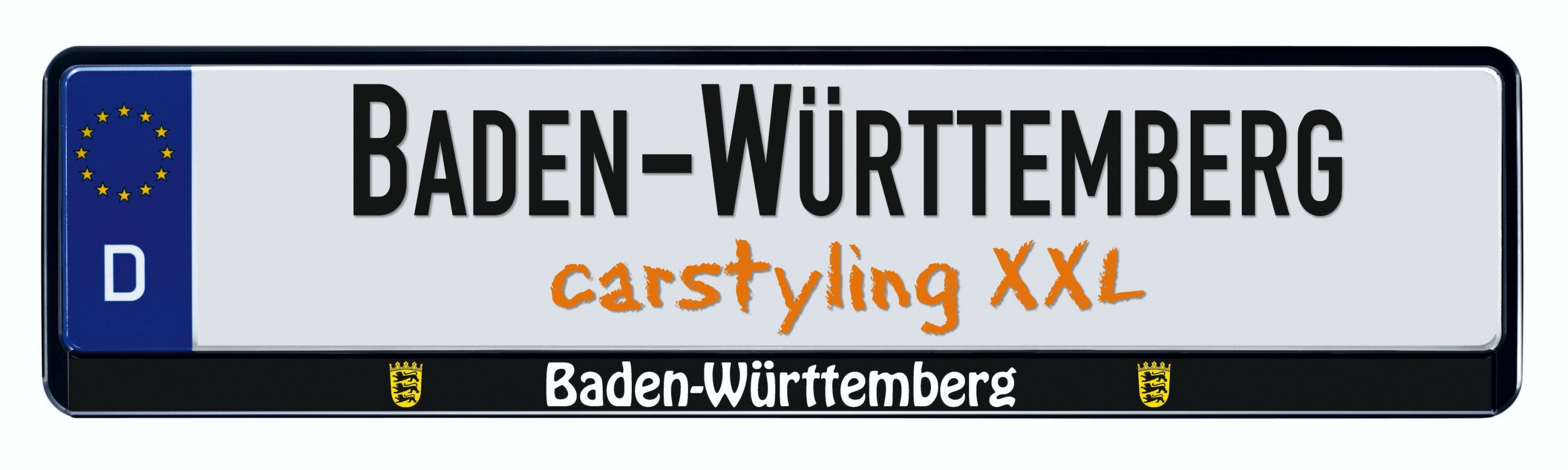 Hermann Schütz Kennzeichenhalter Design Kennzeichenrahmen Bundesland Baden-Württemberg 1 Stück
