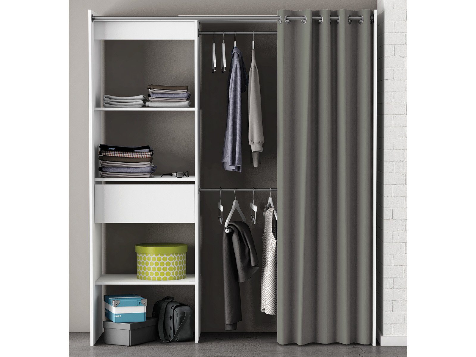 PREISBRECHER Kleiderschrank Clara 168,2 x 187 günstig online kaufen