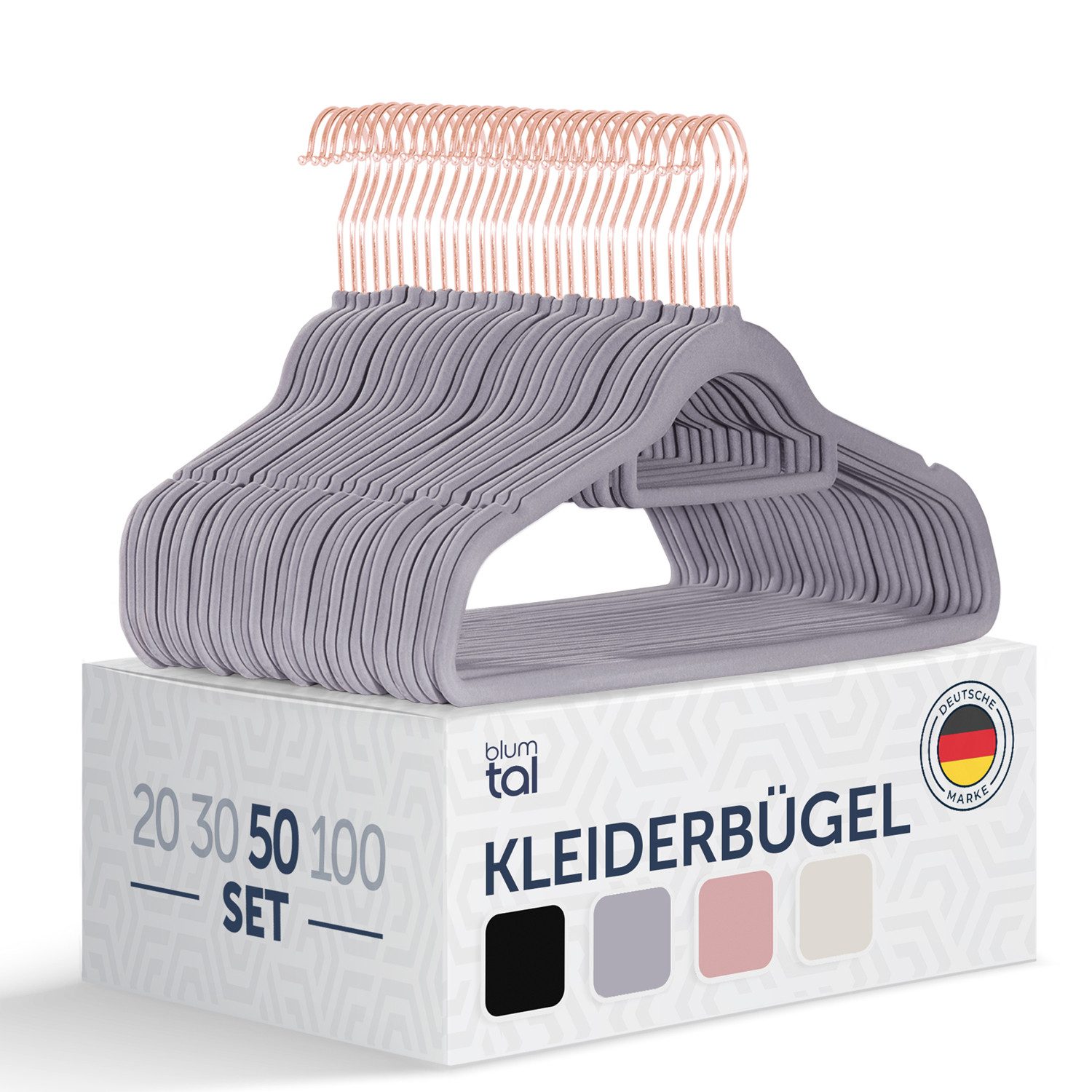 Blumtal Kleiderbügel Rutschfest - Samtoptik - günstig online kaufen