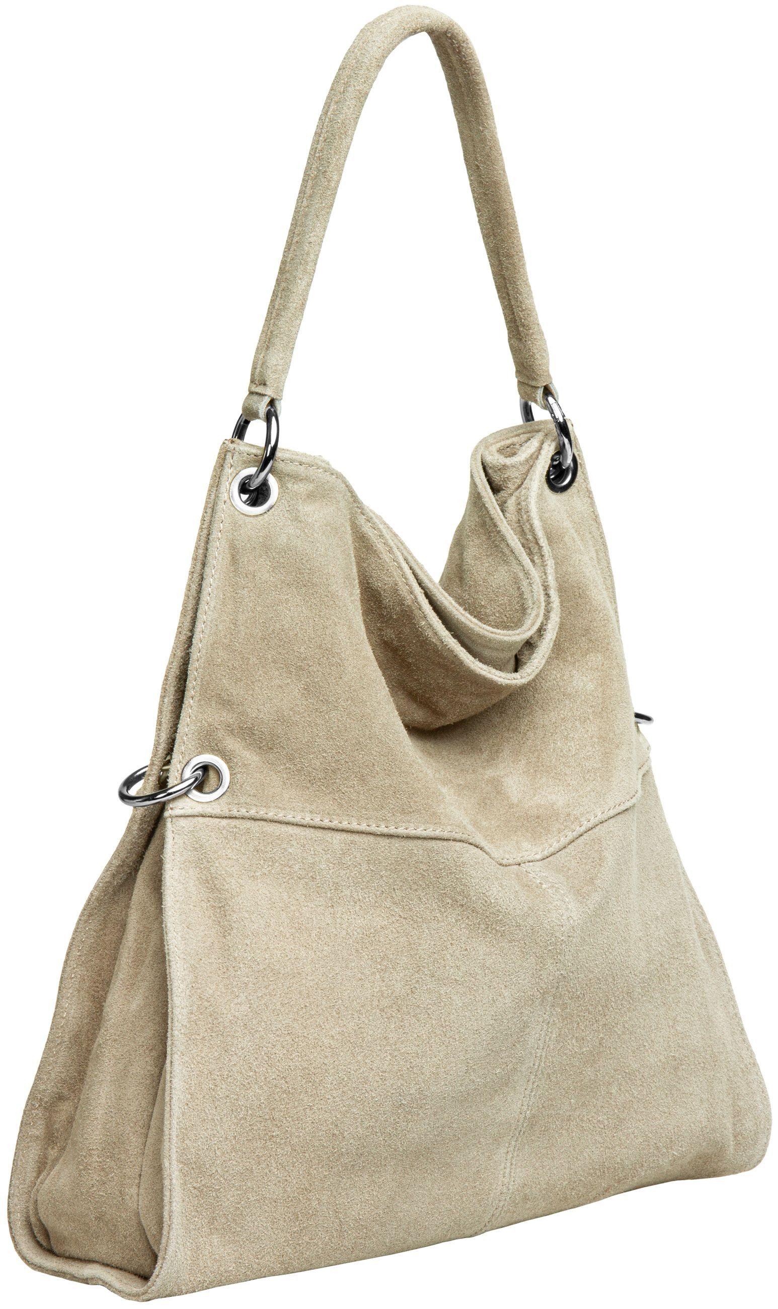Caspar Schultertasche Große Vintage Damen Leder günstig online kaufen
