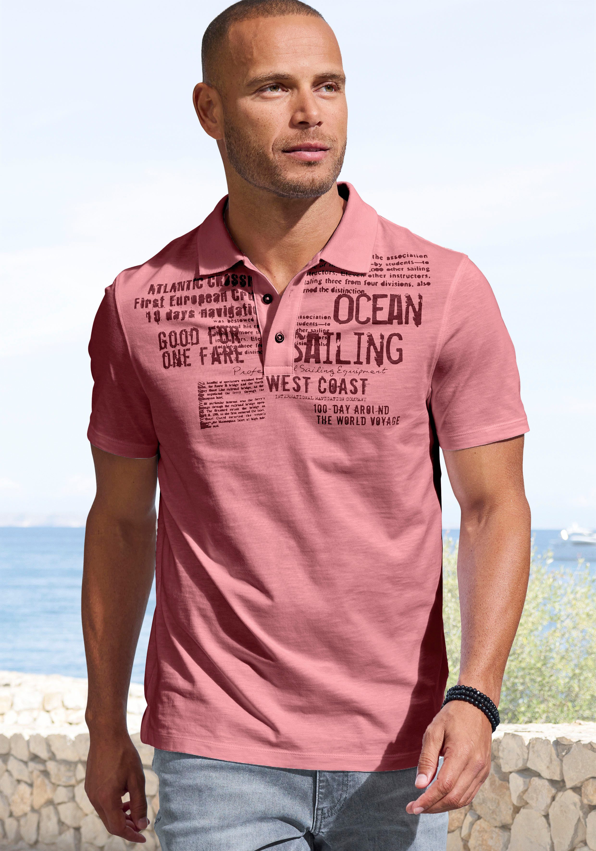 John Devin Poloshirt mit Print Regular-Fit, günstig online kaufen