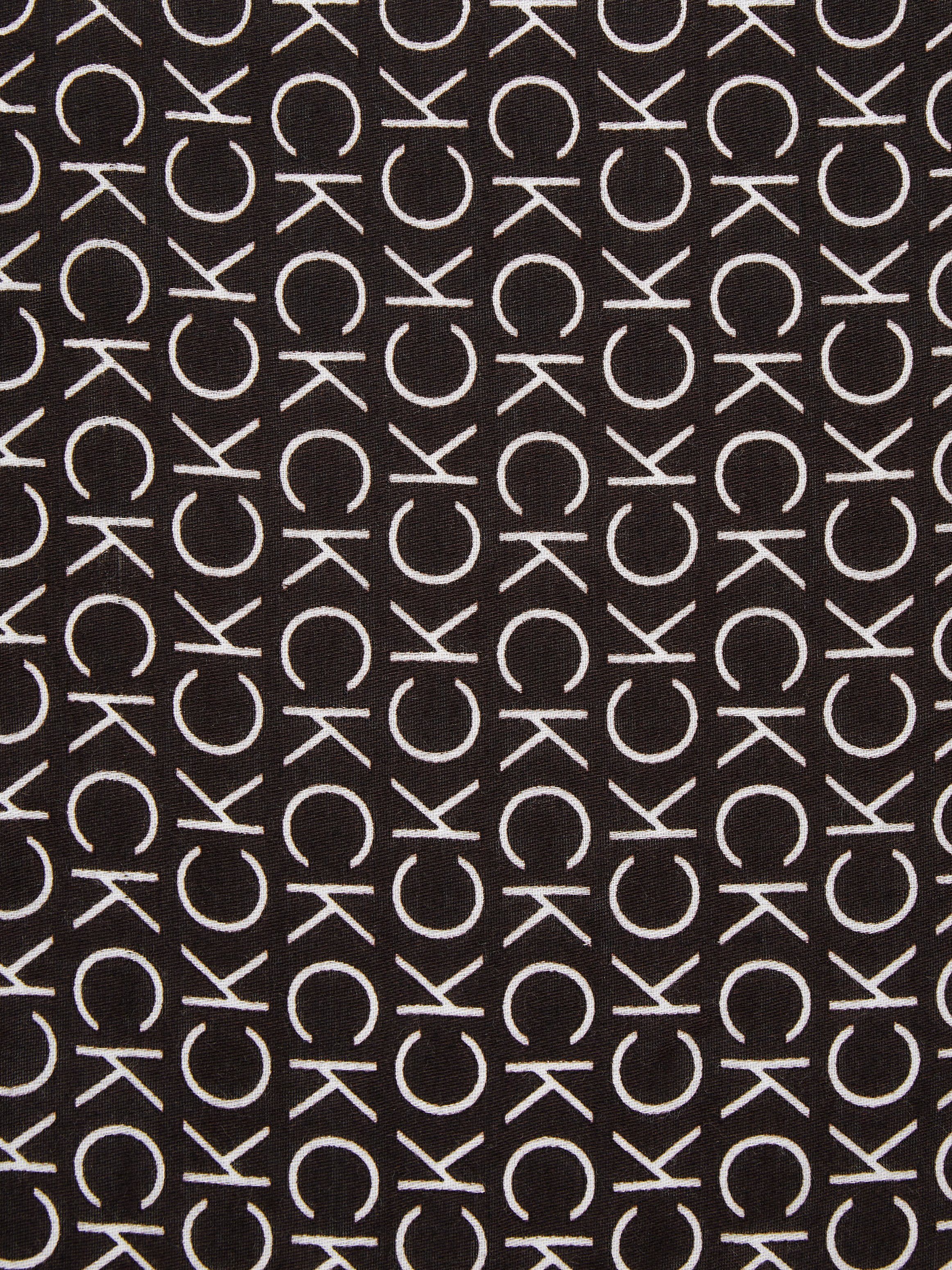 Monogramm-Print ecru-grau Calvin Klein Schal, mit