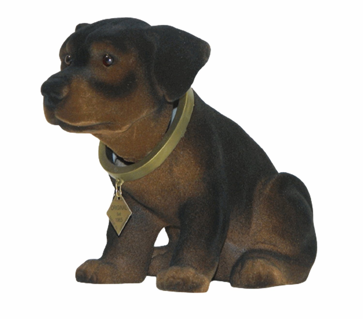 Rakso Oskar Schneider GmbH Dekofigur »Wackel Figur Hund Rottweiler  Wackelfigur H 17 cm braun groß Dekofigur mit Wackelkopf«