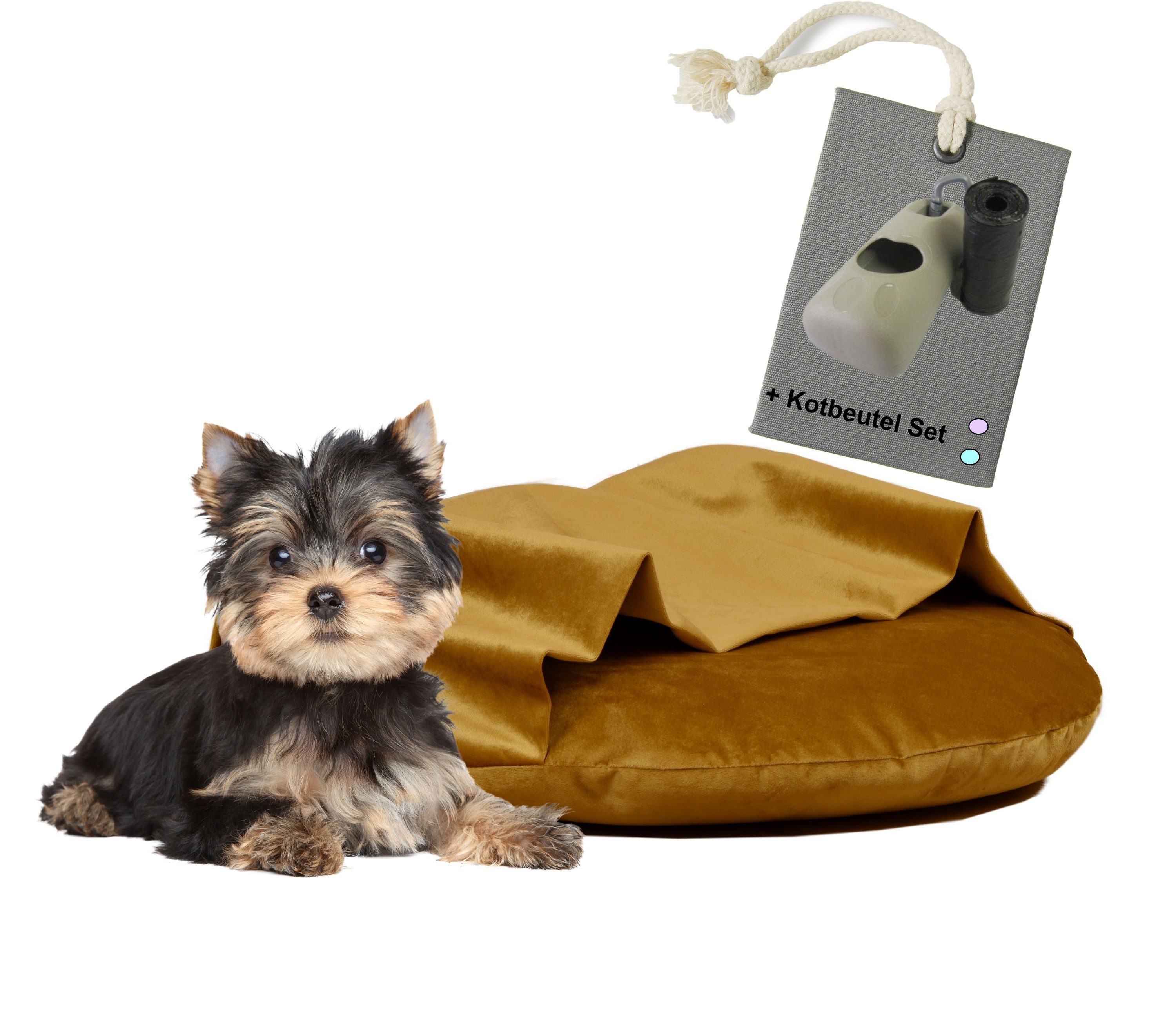 Rohrschneider Tierkissen Hundekissen mit Kuschelhöhle Samt günstig online kaufen