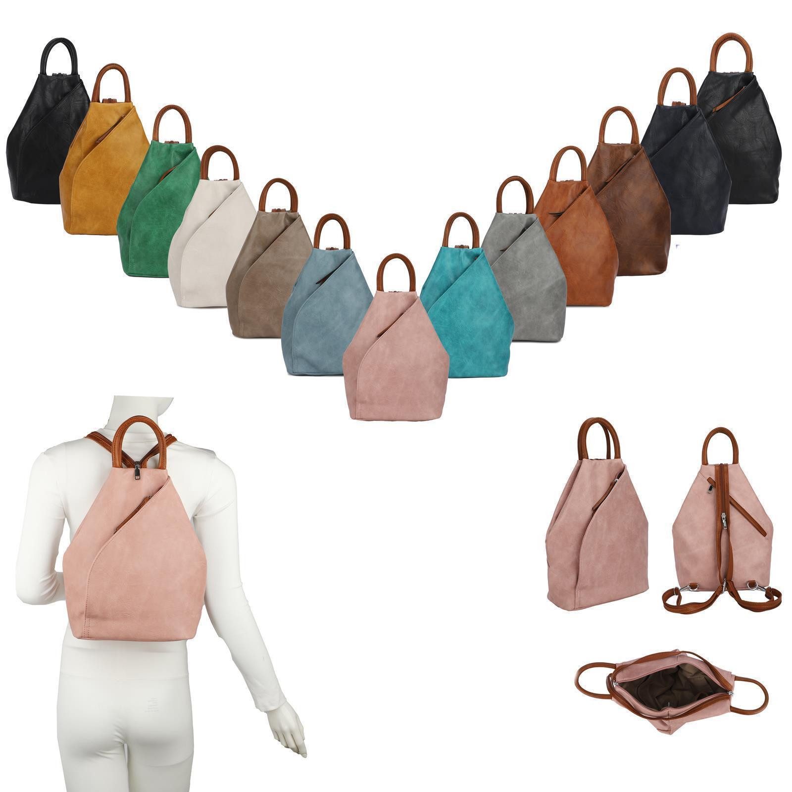 ITALYSHOP24 Rucksack Damen Cityrucksack Daypack Tasche Umhängetasche Tagesr günstig online kaufen