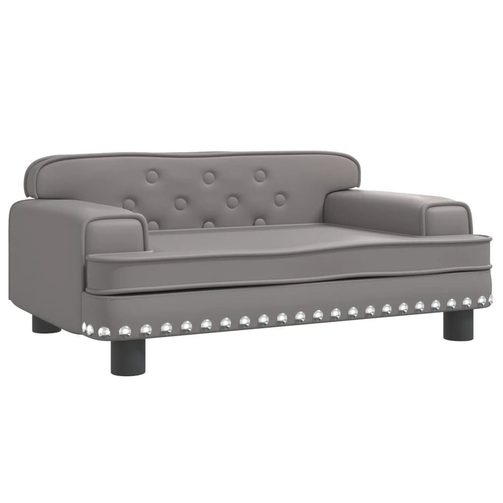 vidaXL Kindersofa, Kinder Schlafsofa Grau 70x45x30 cm Kunstleder