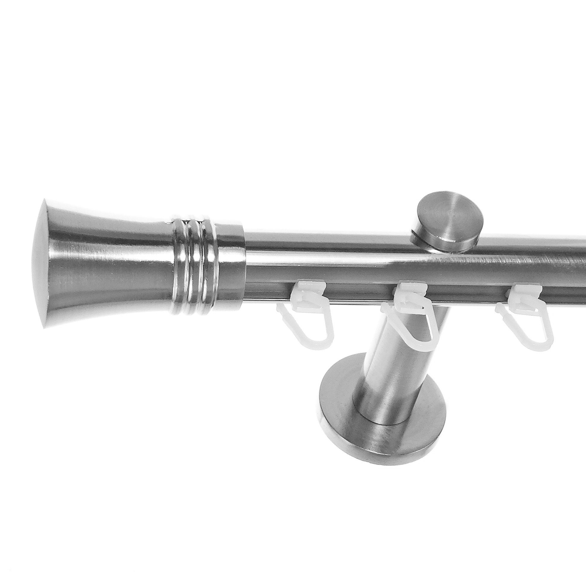 BASIT Gardinenstange Innenlauf Edelstahloptik 20mm mit günstig online kaufen