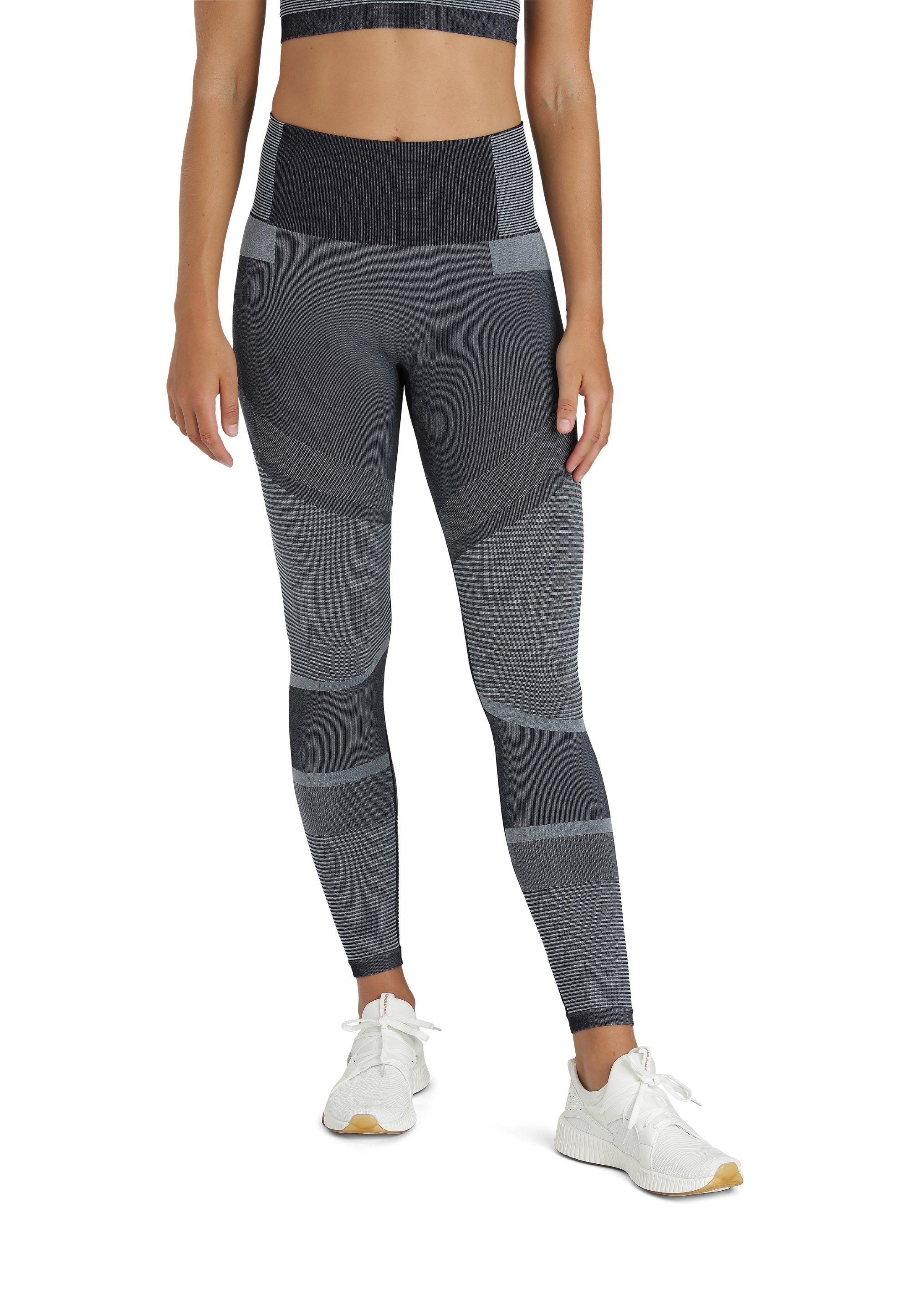 ATHLECIA Lauftights SEMARAN SEAMLESS hohem dunkelgrau mit extra Komfort