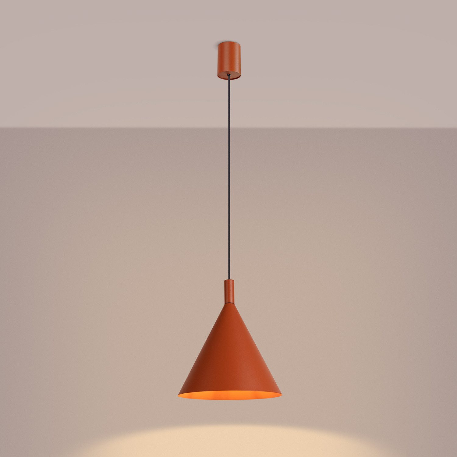SOLLUX lighting Hängeleuchte Pendelleuchte NOX 25 rote ocker, Nicht enthalten