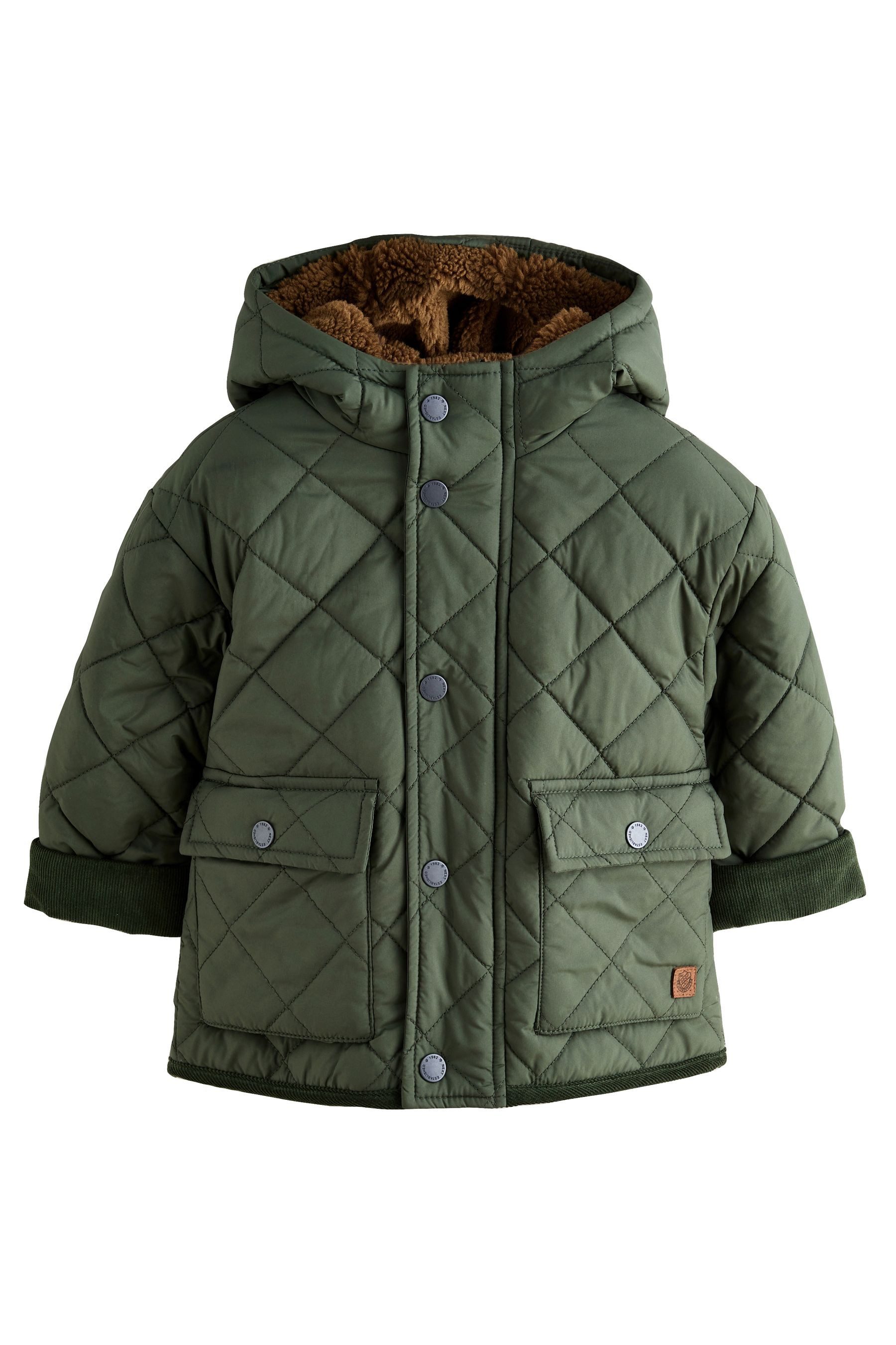 Next Steppjacke Gesteppter Mantel mit Borgfutter (1-St)