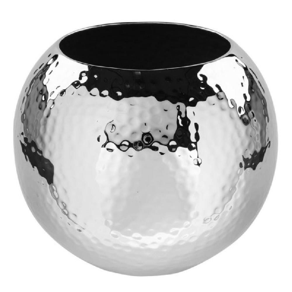 Fink Dekovase Vase Moon Hammerschlag Silber (20cm)