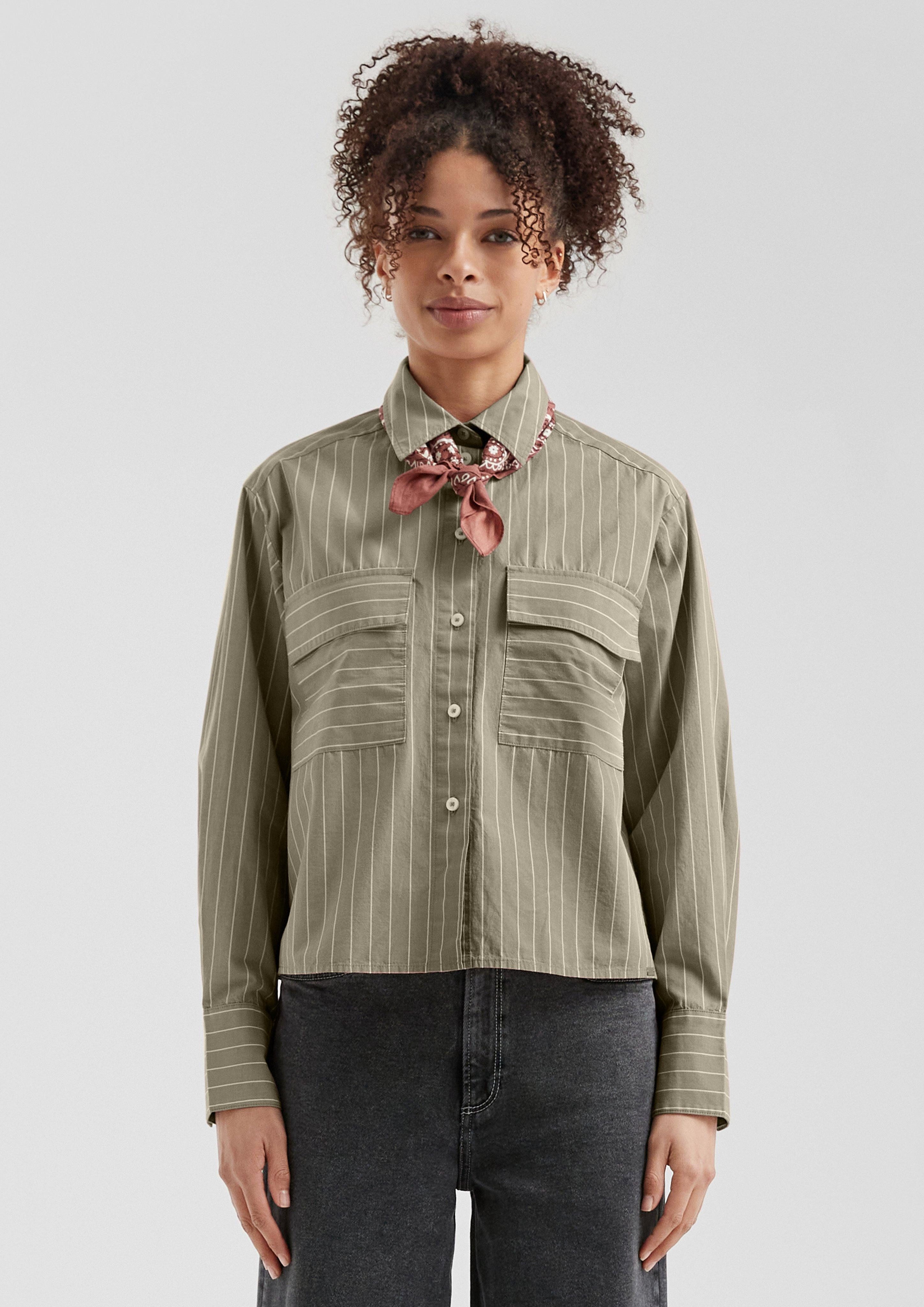 QS Langarmbluse Verkürzte Bluse im Loose günstig online kaufen