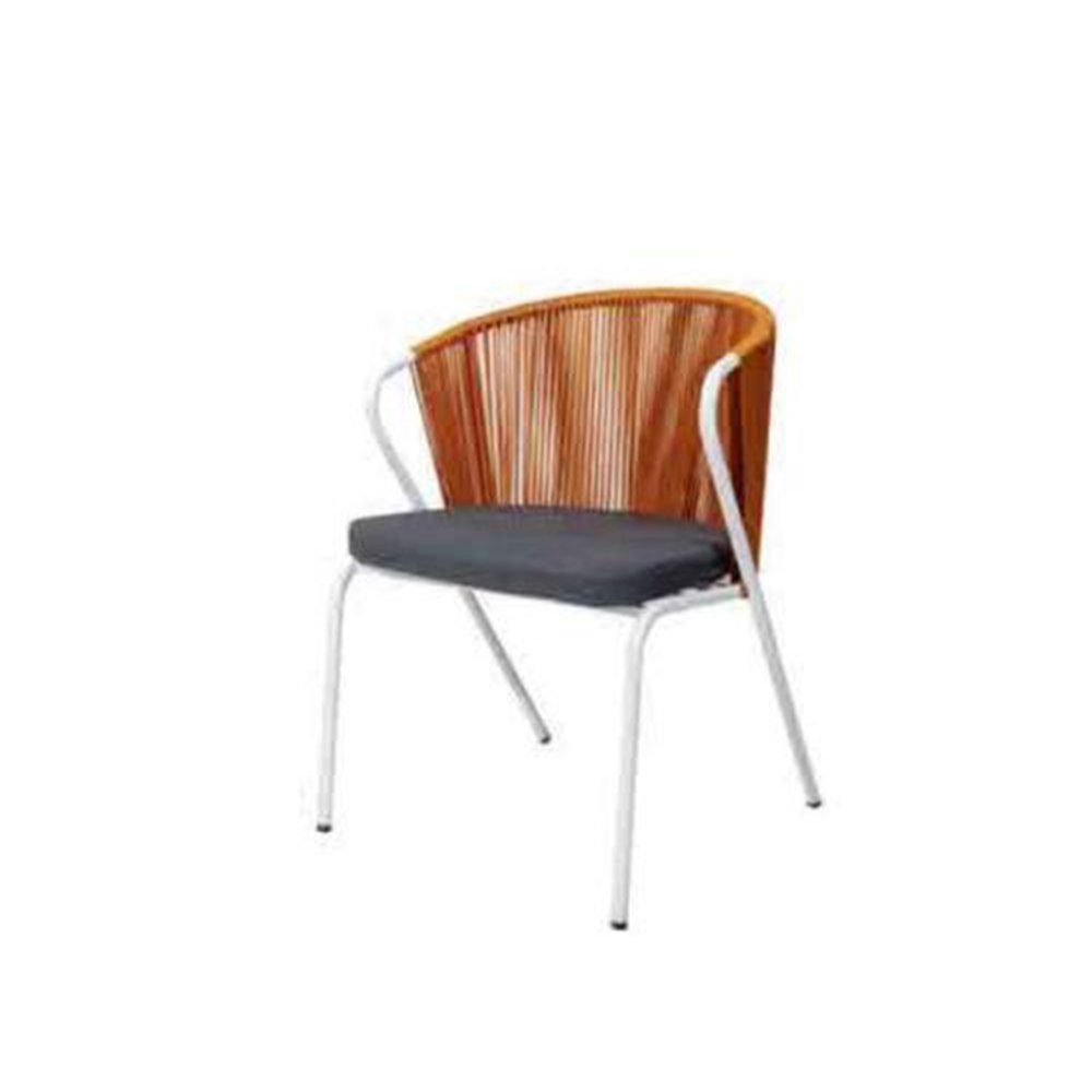 JVmoebel Stuhl Grauer Stuhl mit einem weichen Sitz aus rostfreiem Stahlbein rund, Made In Europe Orange