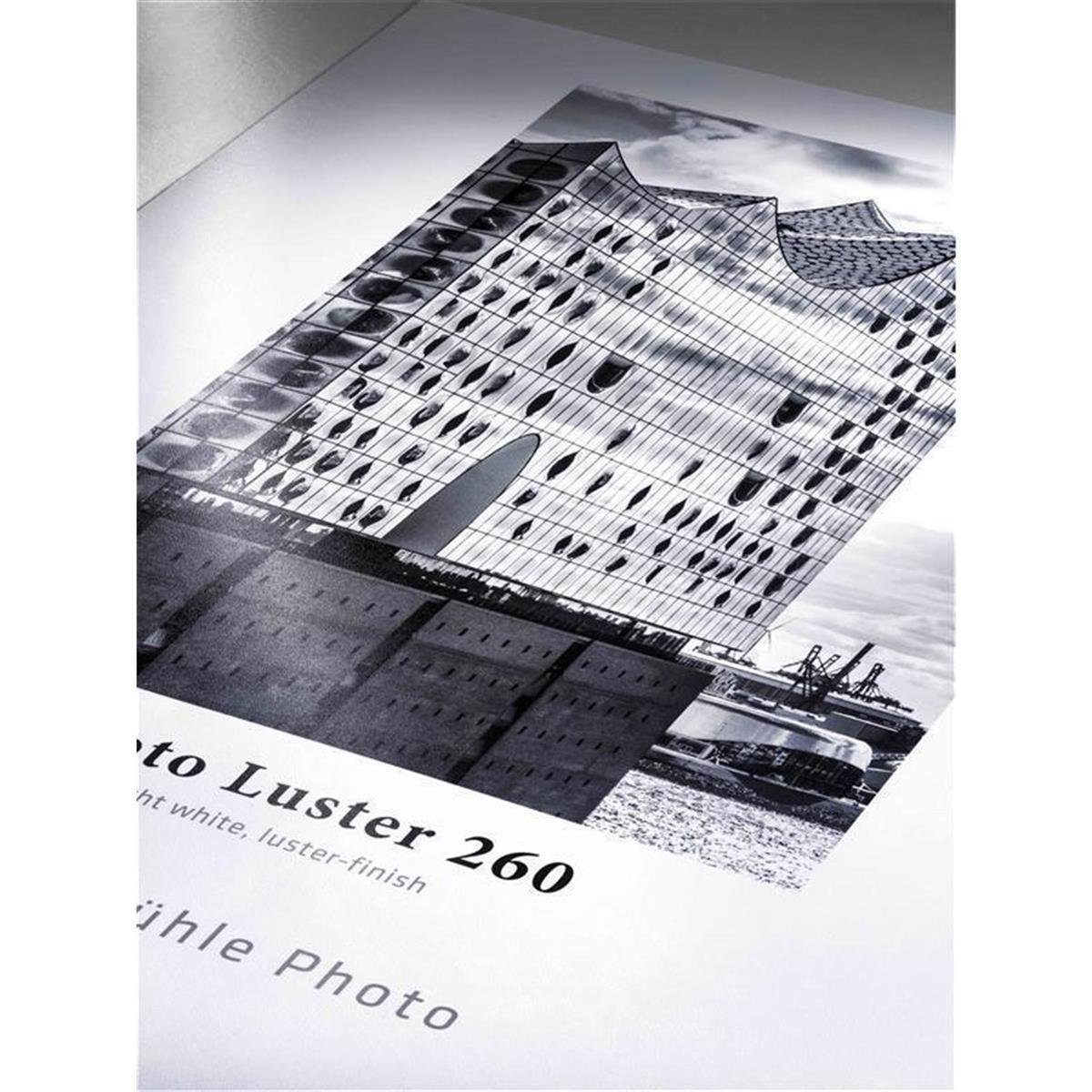 Inkjet-Papier Blatt Zeichenkohle Photo Luster - - g/m² - A4 260 DIN 250 Hahnemühle