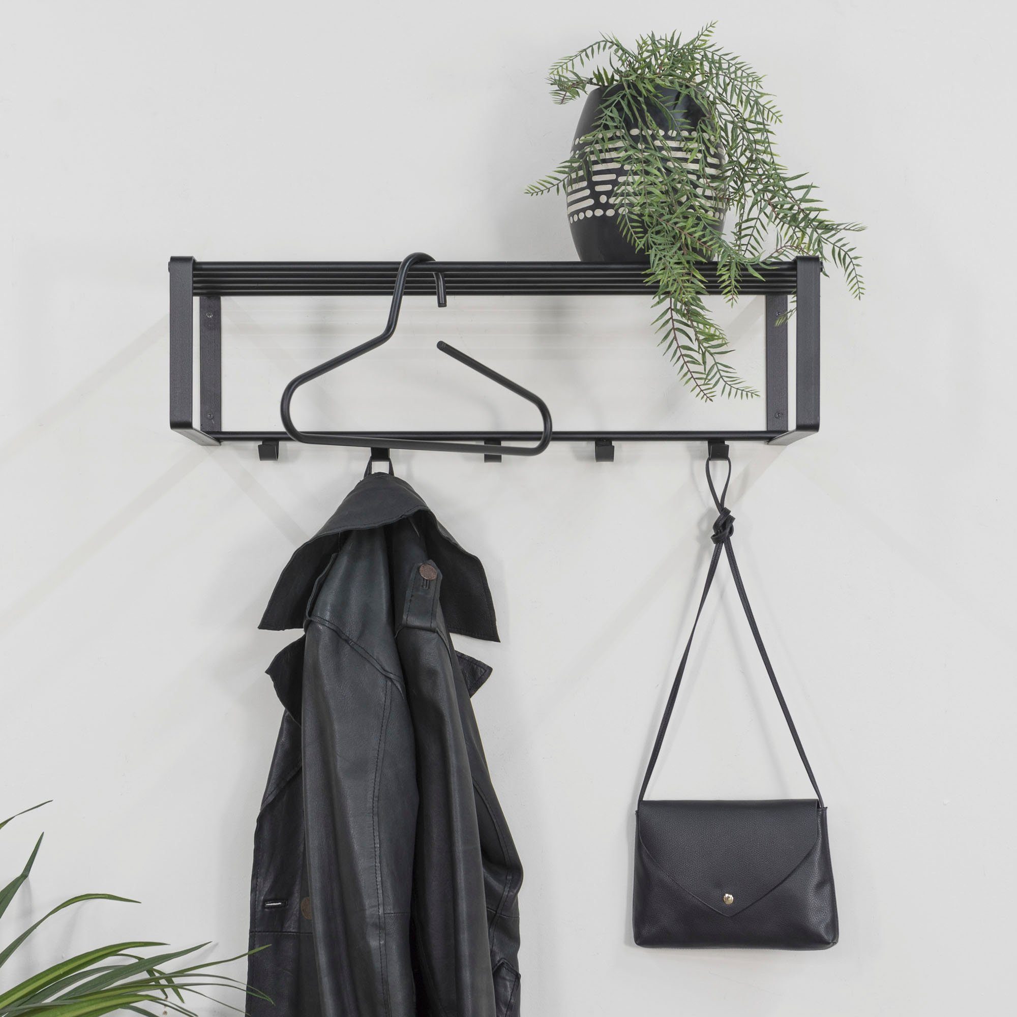 Spinder Design Garderobenleiste REX (1 St), Wandgarderobe aus Stahl mit Hut günstig online kaufen