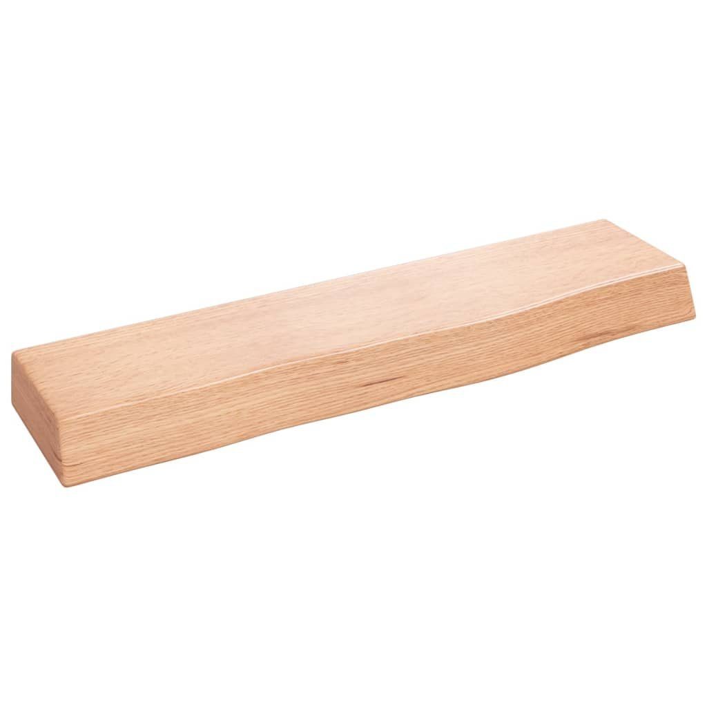 vidaXL Regal Wandregal Hellbraun 40x10x4 cm Massivholz Eiche Behandelt, 1-tlg.