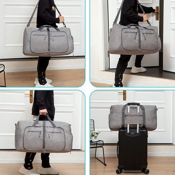 Fivejoy Reisetasche Leichte Faltbare Reisetasche Groß 65L Sporttasche mit Schuhfach