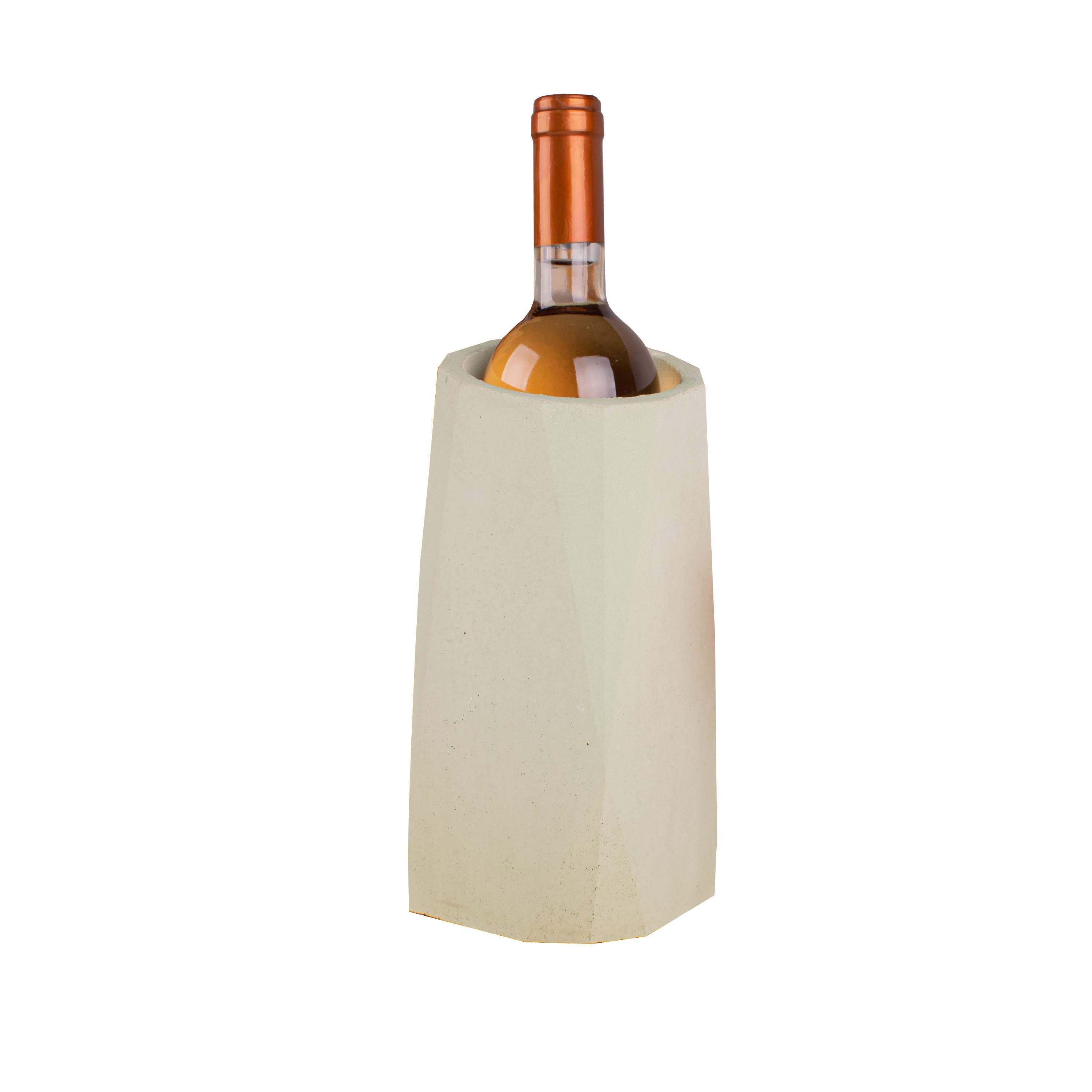 TIVENDIS Dekoobjekt Weinkühler "Massif 25cm, Mint" Flaschenk Sektkühler Beton aus Beton