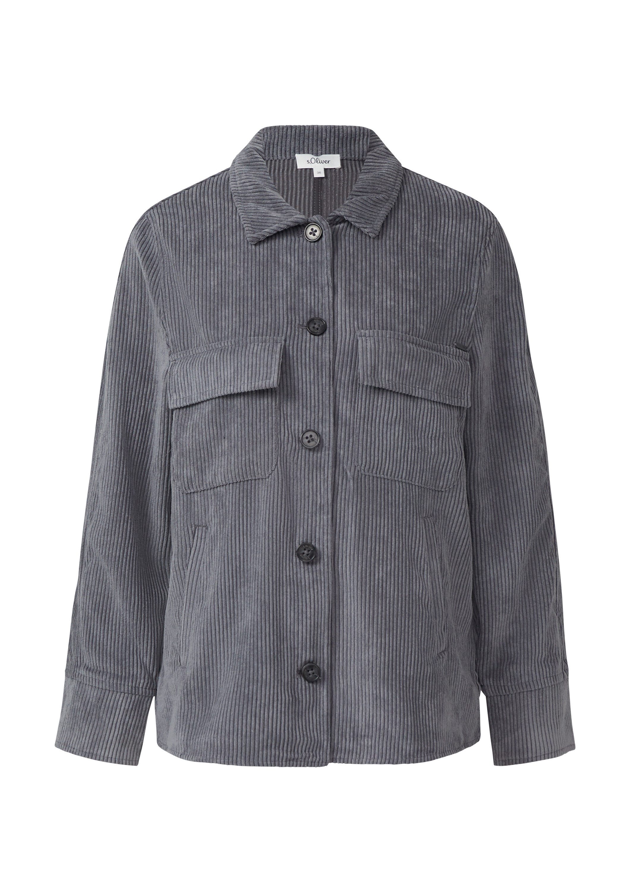 s.Oliver Hemdjacke Indoor-Blazer Overshirt aus Cord