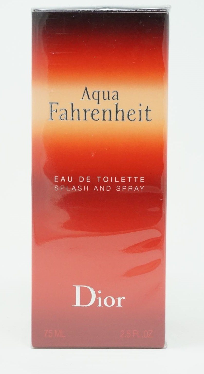Dior Eau de Toilette Dior Eau 75ml Spray Toilette Aqua Fahrenheit Splash de and