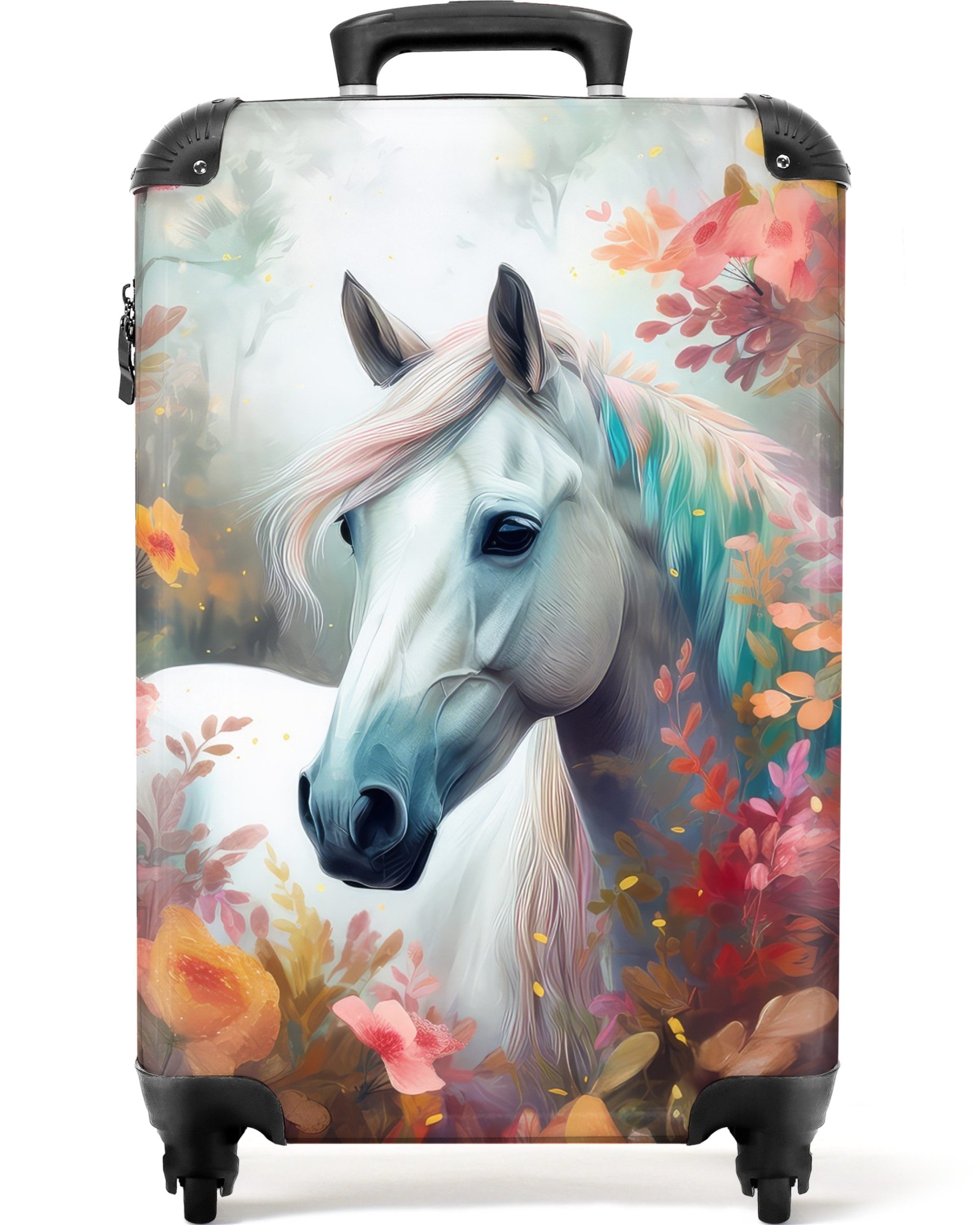 Kinderkoffer Pferd - Natur - Blumen - Tiere - Wald 55x35x20cm