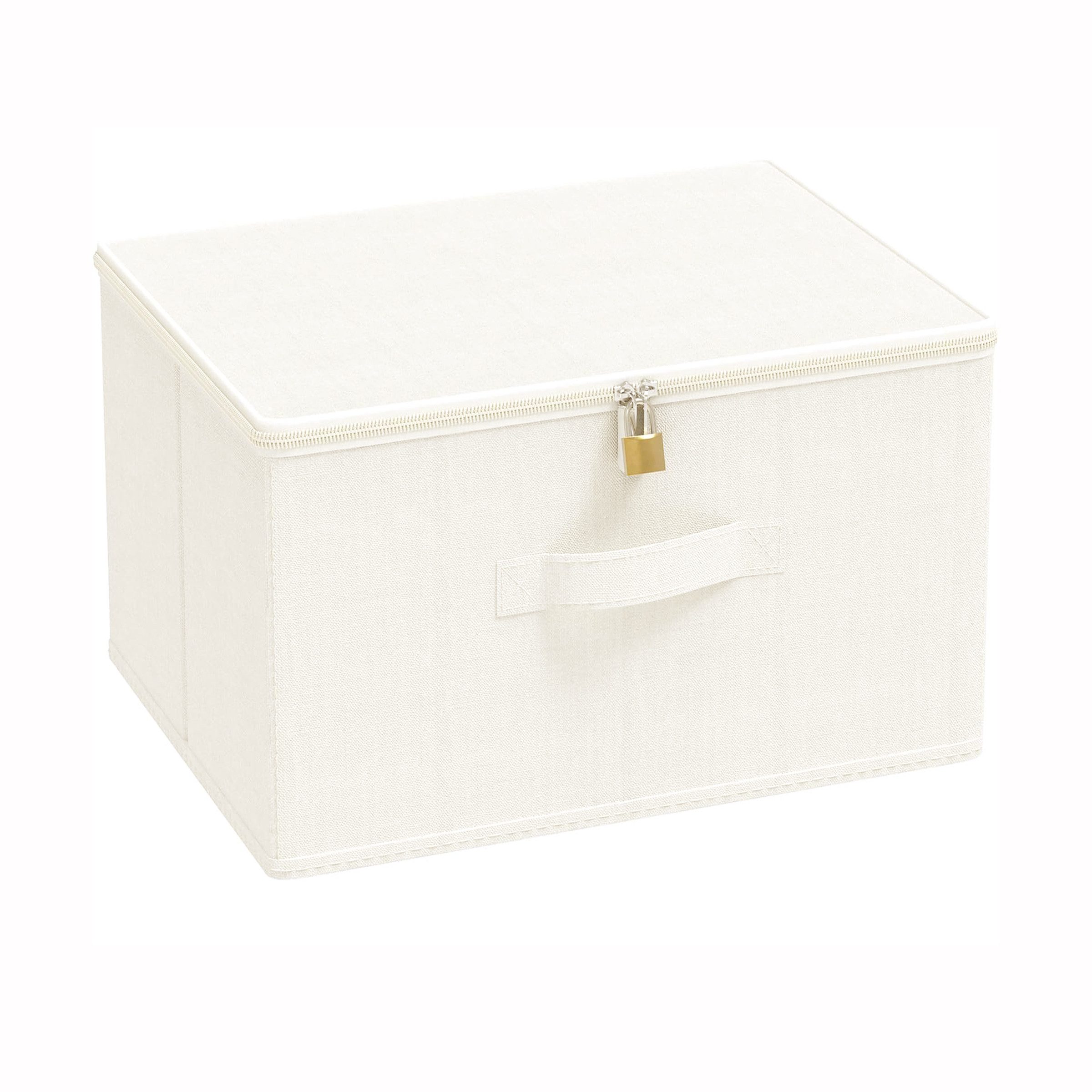 Minicloss Aufbewahrungsbox Große Aufbewahrungsbox für Kleidung, faltbare Stoffbox mit Deckel, Schrank-Organizer, langlebiger Aufbewahrungskorb für Zuhause