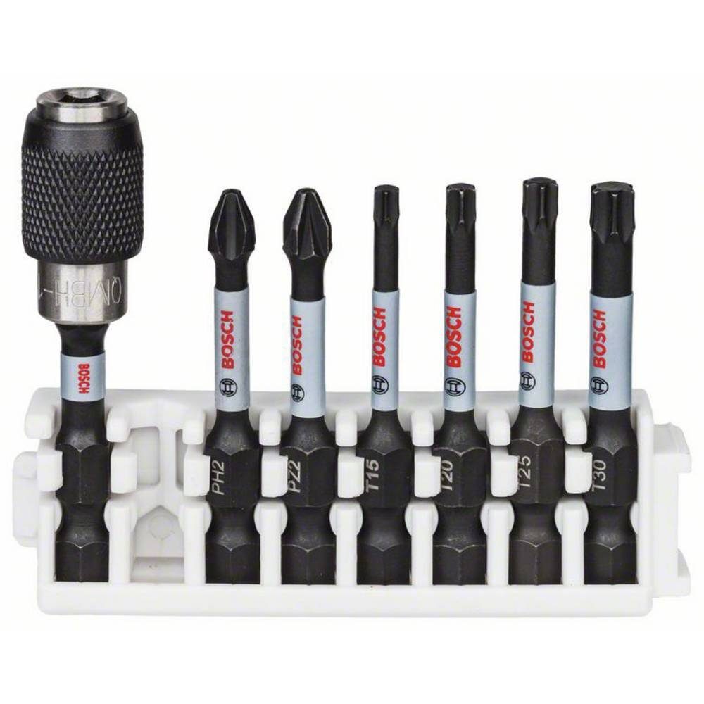 Kreuzschlitz-Bit Schrauberbit-Set Impact Control, 7-teilig, PH2