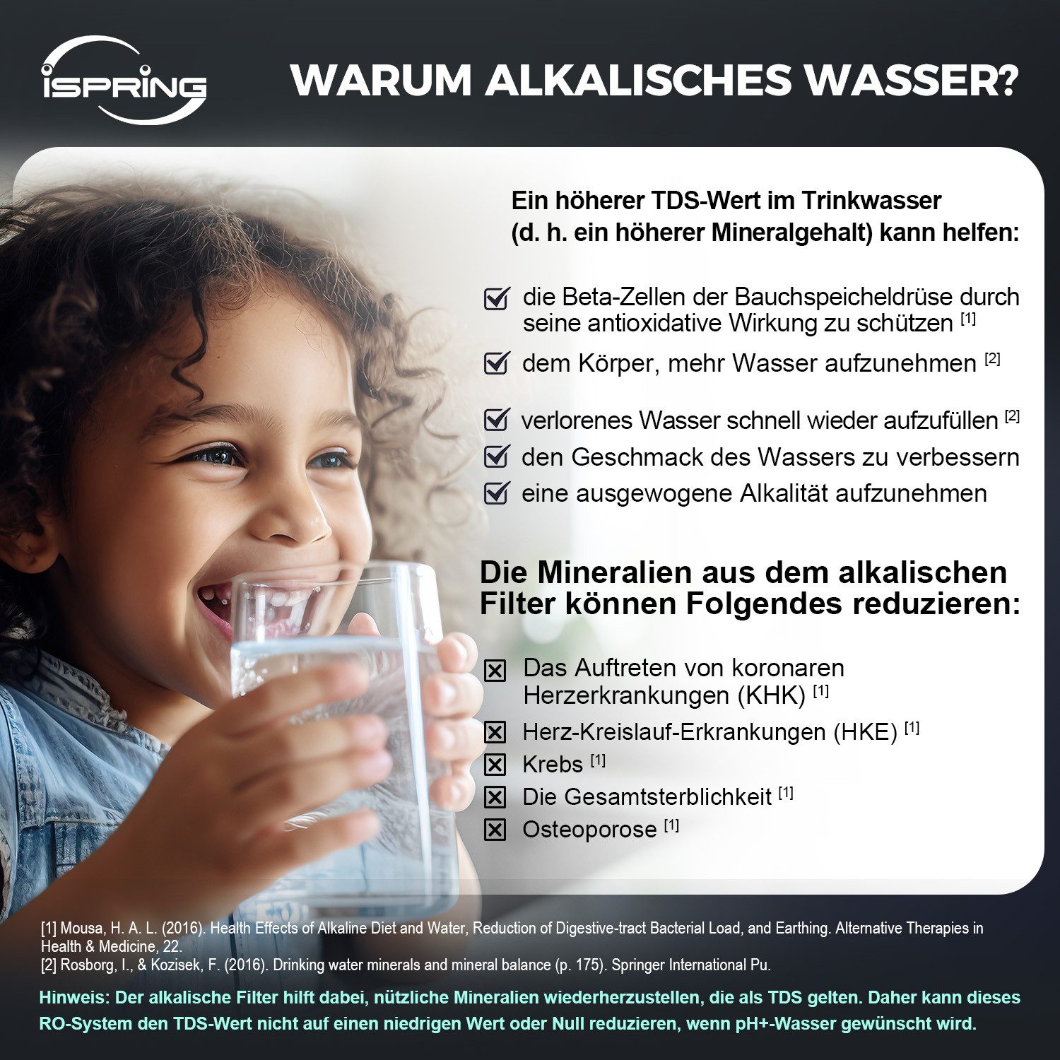 iSpring Wasserfilter RCC7PAK 6-stufiges RO-System mit Alkaline-Filter & Pumpe, 75GPD, WQA-zertifiziert, pH+