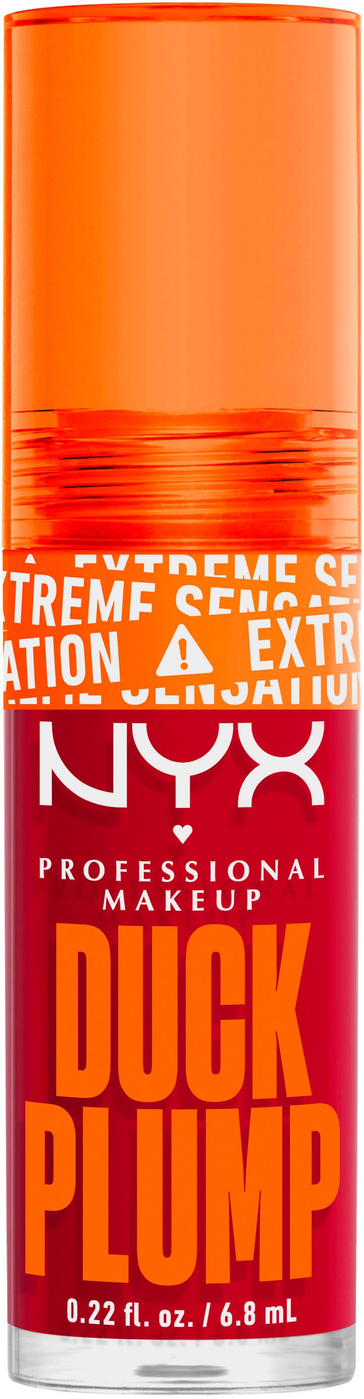 NYX PROFESSIONAL MAKEUP Lipgloss DUCK PLUMP LIP LACQUER, sofortiger Schmollmund-Effekt dank Kollagenpeptiden