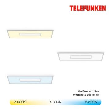 Telefunken LED Panel 319904TF, LED fest verbaut, Farbwechsler, Kaltweiß, Neutralweiß, Tageslichtweiß, Warmweiß, Deckenleuchte Panel CCT Steuerung Magic RGB Beleuchtung Centerlight