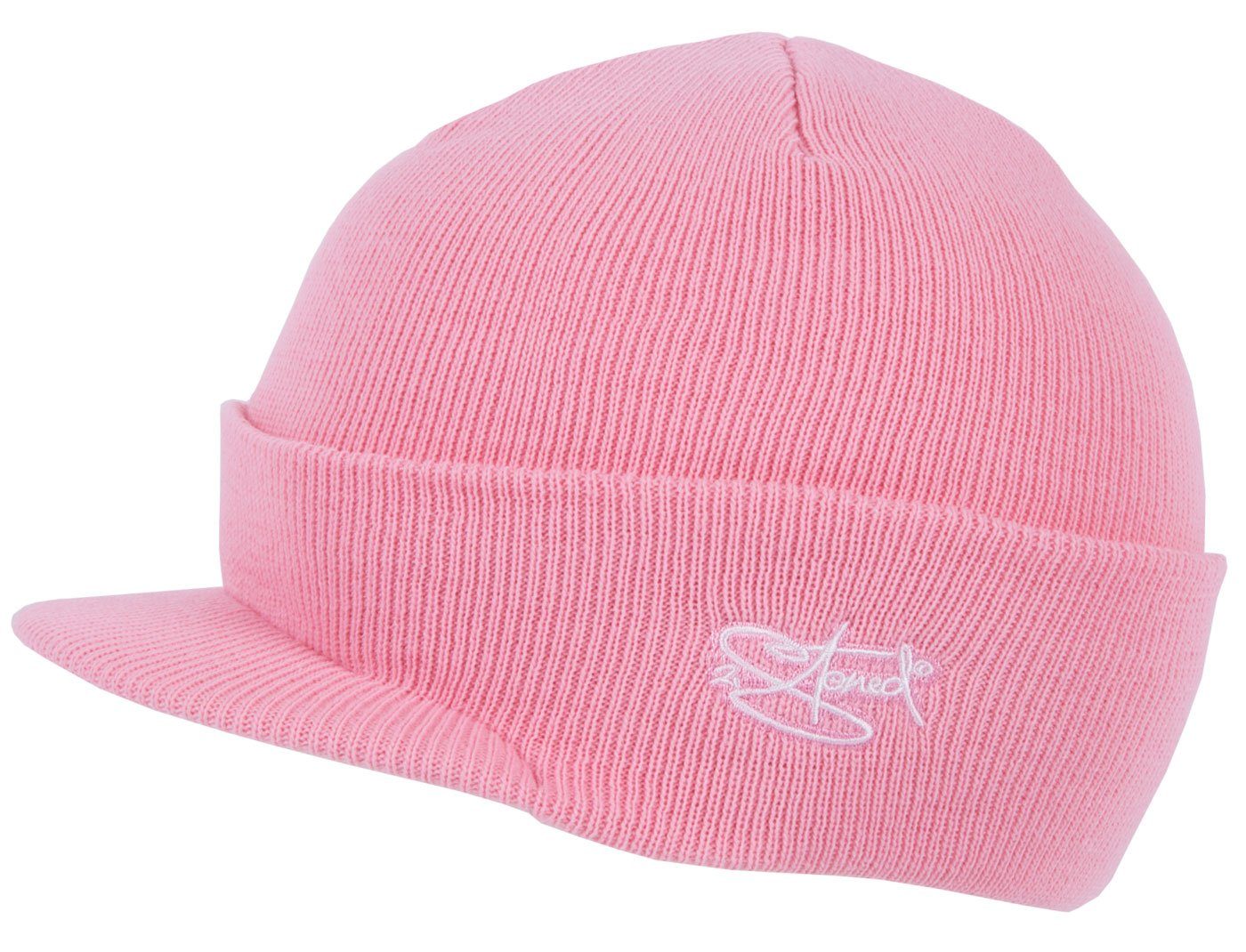 2Stoned Beanie Visor Beanie Cap Deluxe für Damen, Herren und Kinder (VPE, 1 Stück) mit kurzem Visor und breitem Umschlag, 6-Panel Style, Einheitsgröße