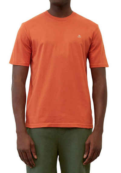 Marc O'Polo T-Shirt Logo-T-Shirt, shaped aus Bio-Baumwolle