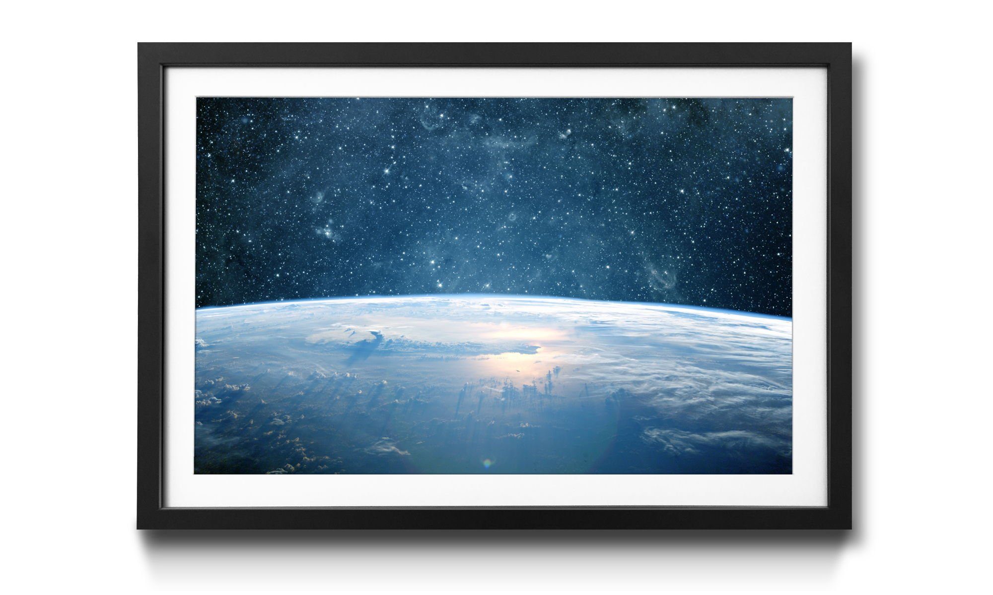 WandbilderXXL Bild mit Rahmen Earth Planet, Planet Erde, Wandbild, in 4 Größen erhältlich