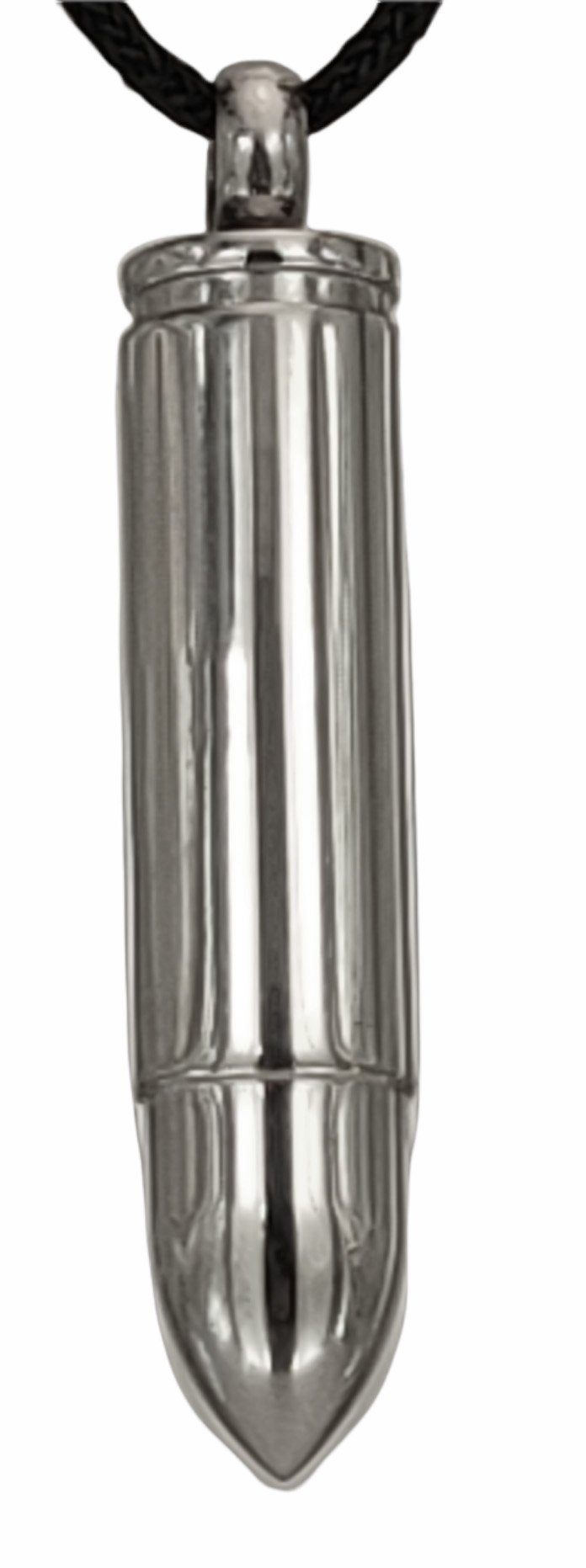 Kiss of Leather Kettenanhänger Patrone Edelstahl zum Öffnen Aufschrauben Munition Kugel