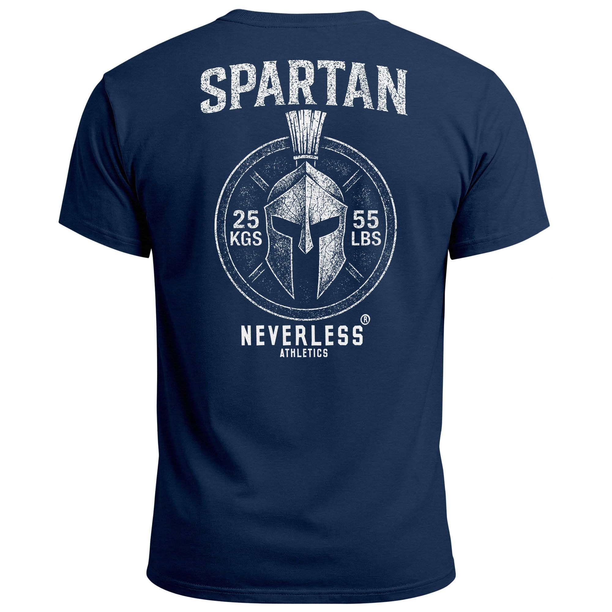 Print-Shirt Herren T-Shirt Backprint Sparta Fitness Shirt mitHelm Grafik –