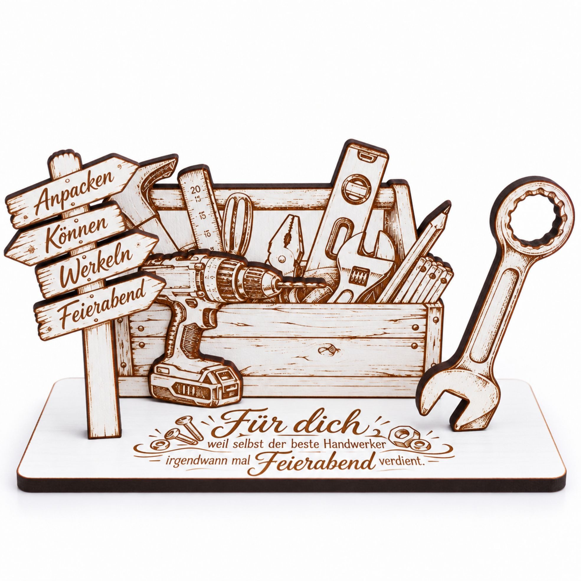 Dekolando Geschenkkarte Handwerker Geldgeschenk Werkzeug Geschenk für Heimwerker 14x8cm