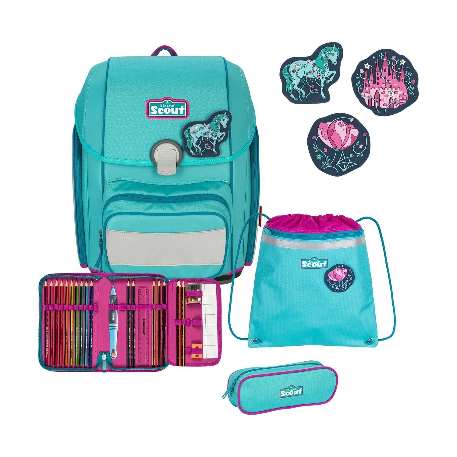 Scout Schulranzen GENIUS Dreamworld 5-tlg. (5-teilig), Ergonomisch, 1.-4. Klasse