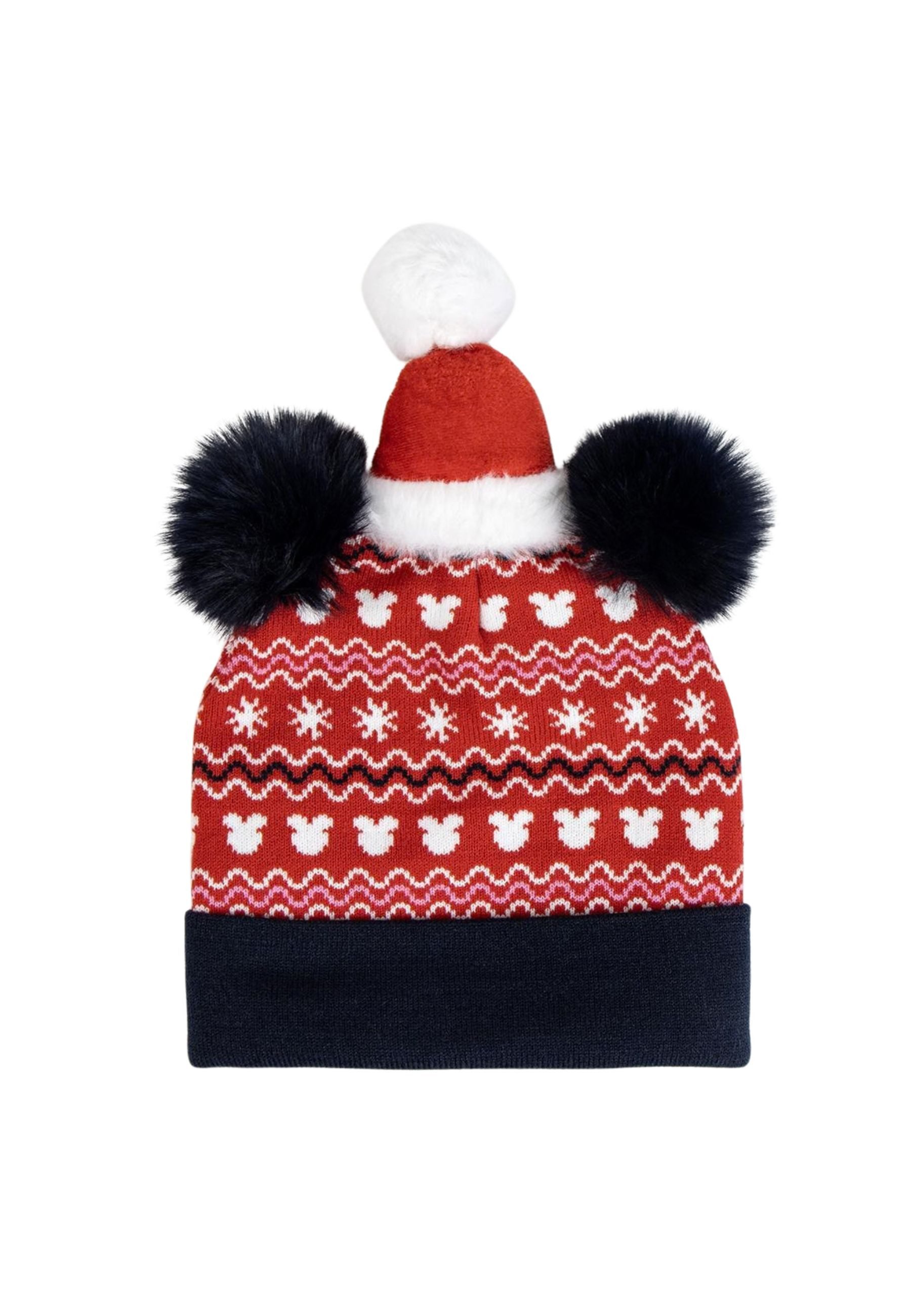 Disney Beanie Weihnachts-Strickmütze Minnie Mouse (Set)