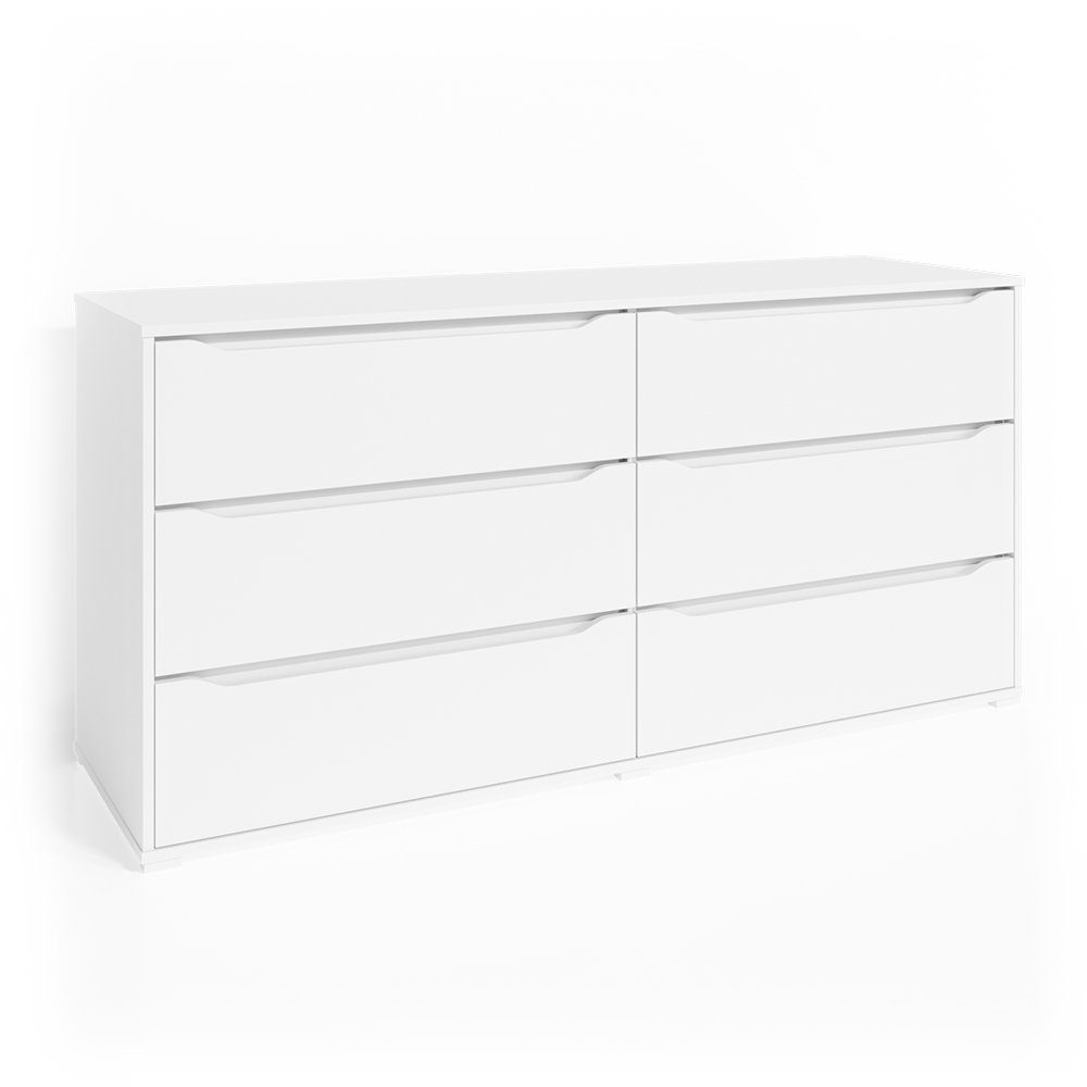 Vicco Kommode Ruben, Weiß, 160 x 78 cm