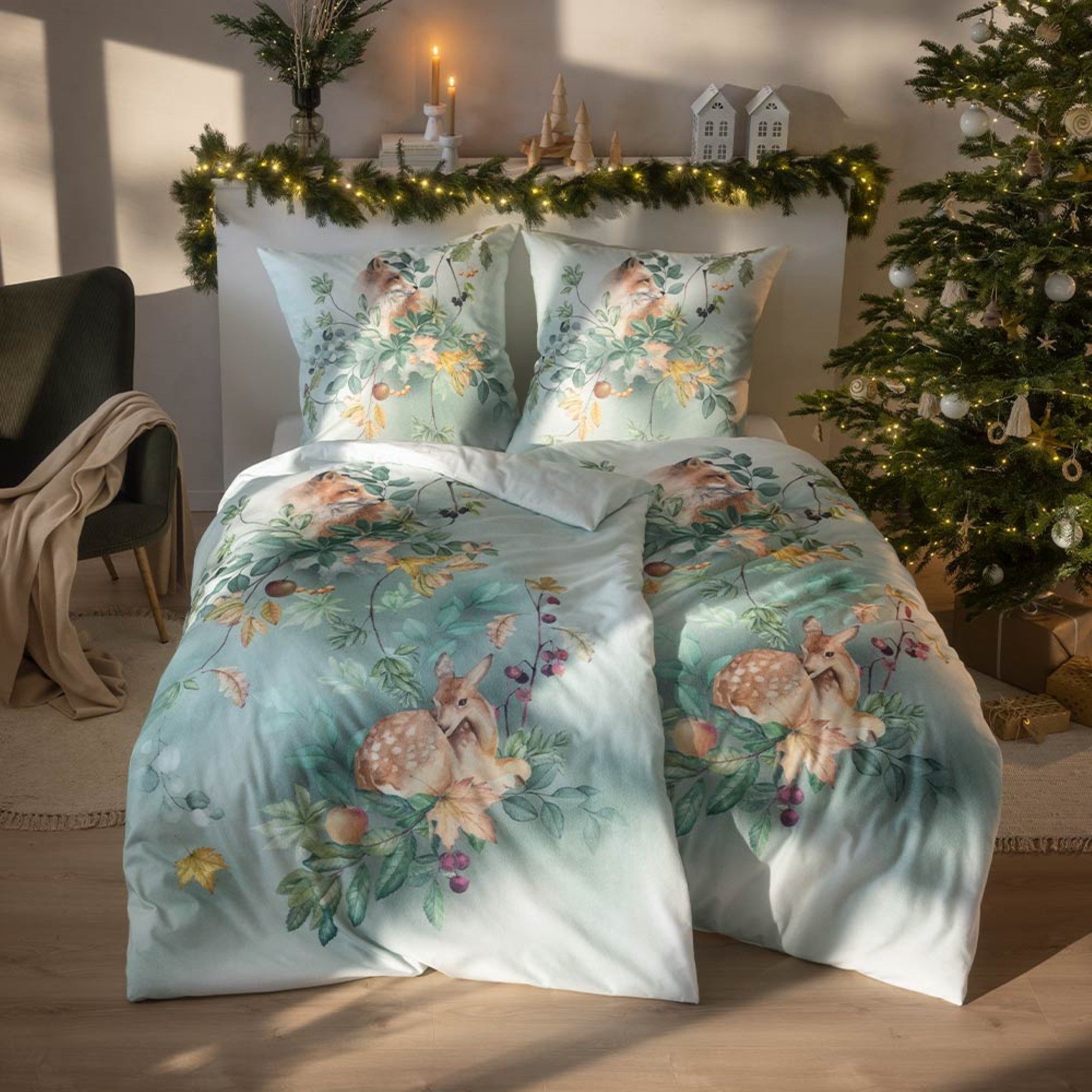 Estella Bettwäsche Estella Kuschel Flanell Bettwäsche 135x200 Ferdinand grü günstig online kaufen