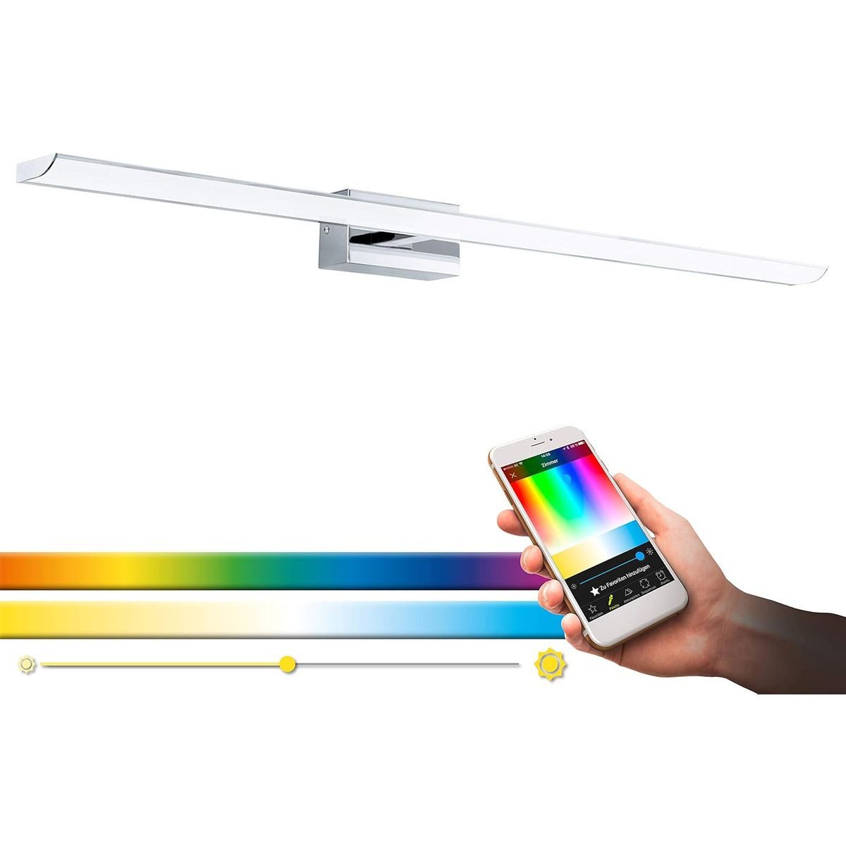 EGLO Außen-Wandleuchte EGLO connect LED Wandlampe Tabiano-C, 1 flammige LED Spiegelleuchte au, EGLO connect LED Wandlampe Tabiano-C, 1 flammige LED Spiegelleuchte au
