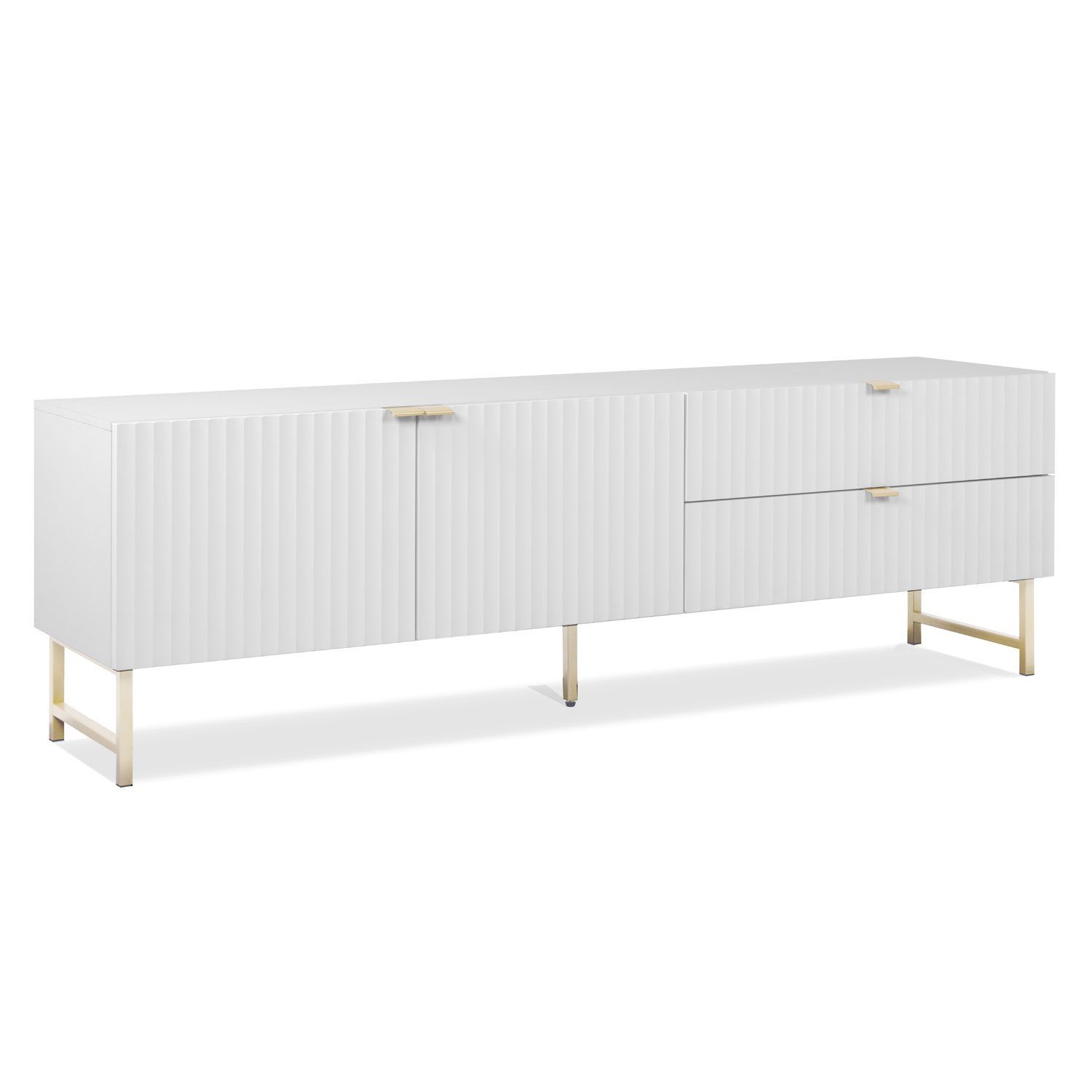 TV-Board TV Board Fernsehschrank Weiß Sideboard