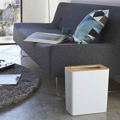 Yamazaki Papierkorb Rin, Mülleimer, klein und minimalistisch, modern, eckig, nur 30cm hoch