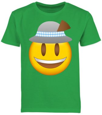 Shirtracer T-Shirt Oktoberfest Emoticon mit Hut Mode für Oktoberfest Kinder Outfit