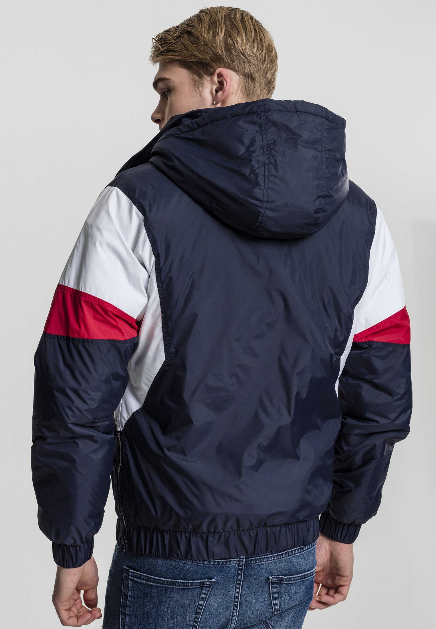 (1-St) Over Pull Herren 3-Tone URBAN Winterjacke navy/white/firered Jacket CLASSICS